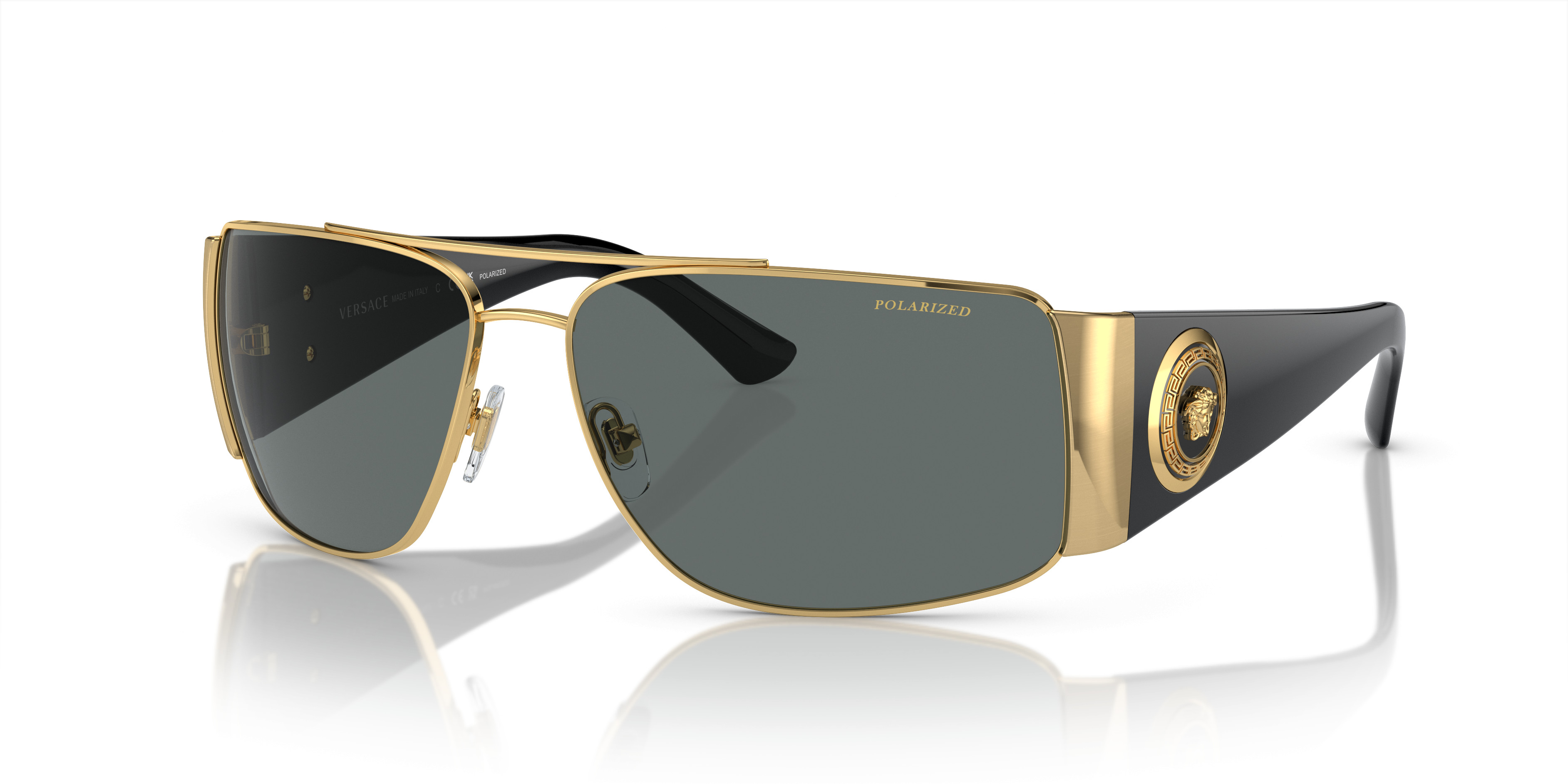 Versace VE2289 1002D8 Aviator Sunglasses – Gold / Light Yellow Mirror Versace VE2289 1002D8 Sunglasses Gold Aviator Frame main image 3