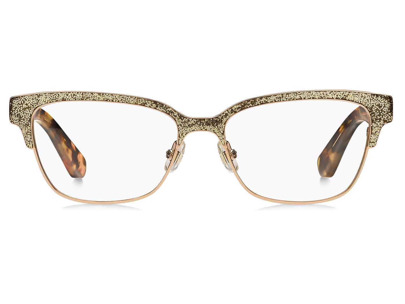 Kate Spade Gold Shimmer Sunglasses. ? Kate Spade Chandra/s PEUF8 Flat Oval Sunglasses Black Gold  main image 3
