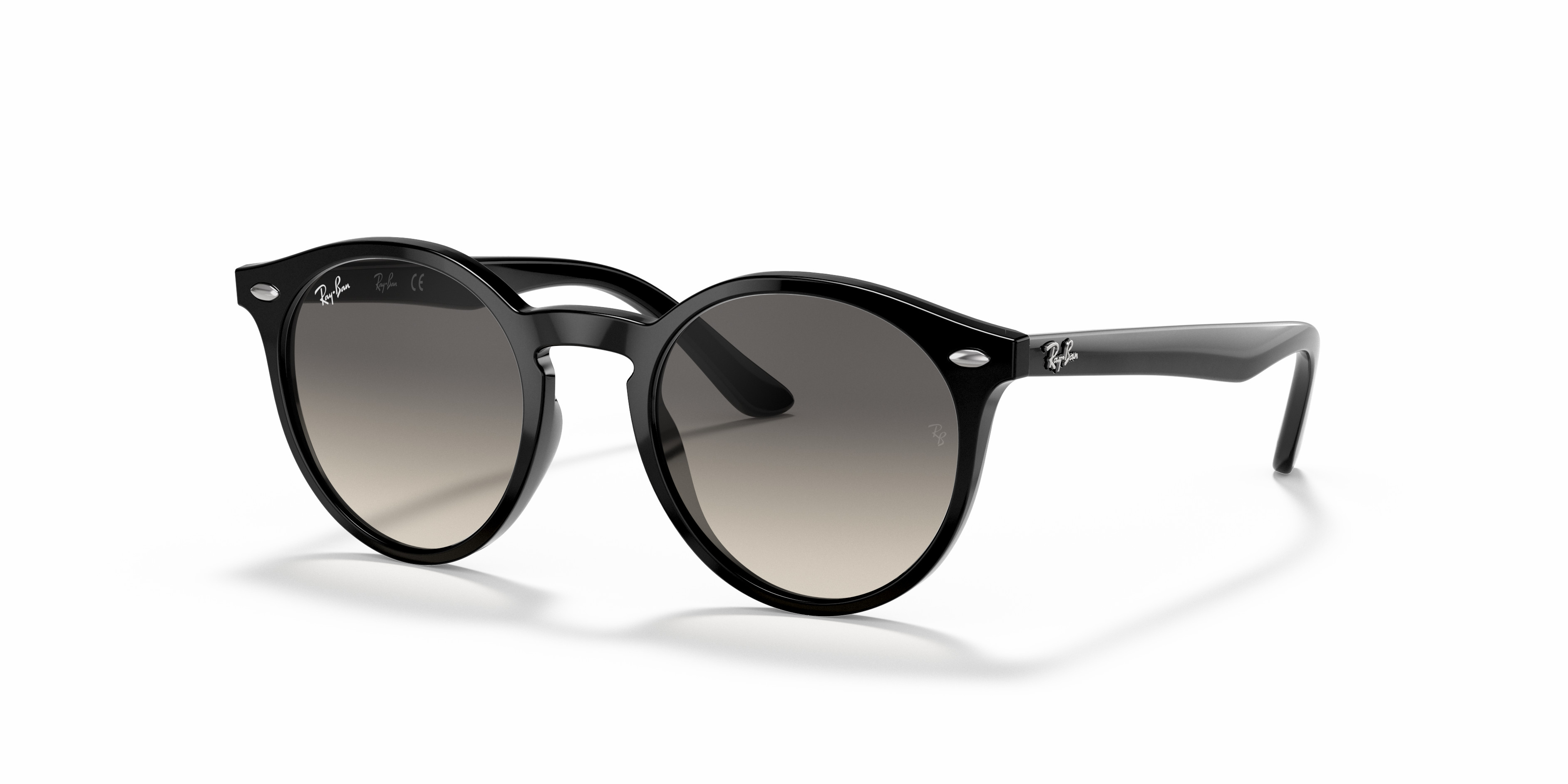 Ray-Ban Junior (RJ 9548SN) Black and Silver Aviator Sunglasses with Case 56-000064_f.jpg main image 2