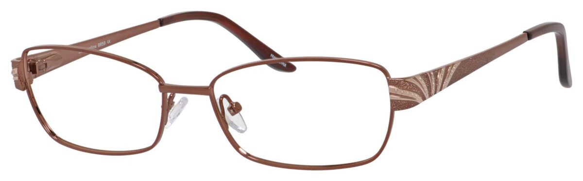 Joan Collins Eyeglasses Eye Glasses Frames 9802 Pewter 48-18-135 111797_1_JC9817_rose_rose_53_1  main image 3