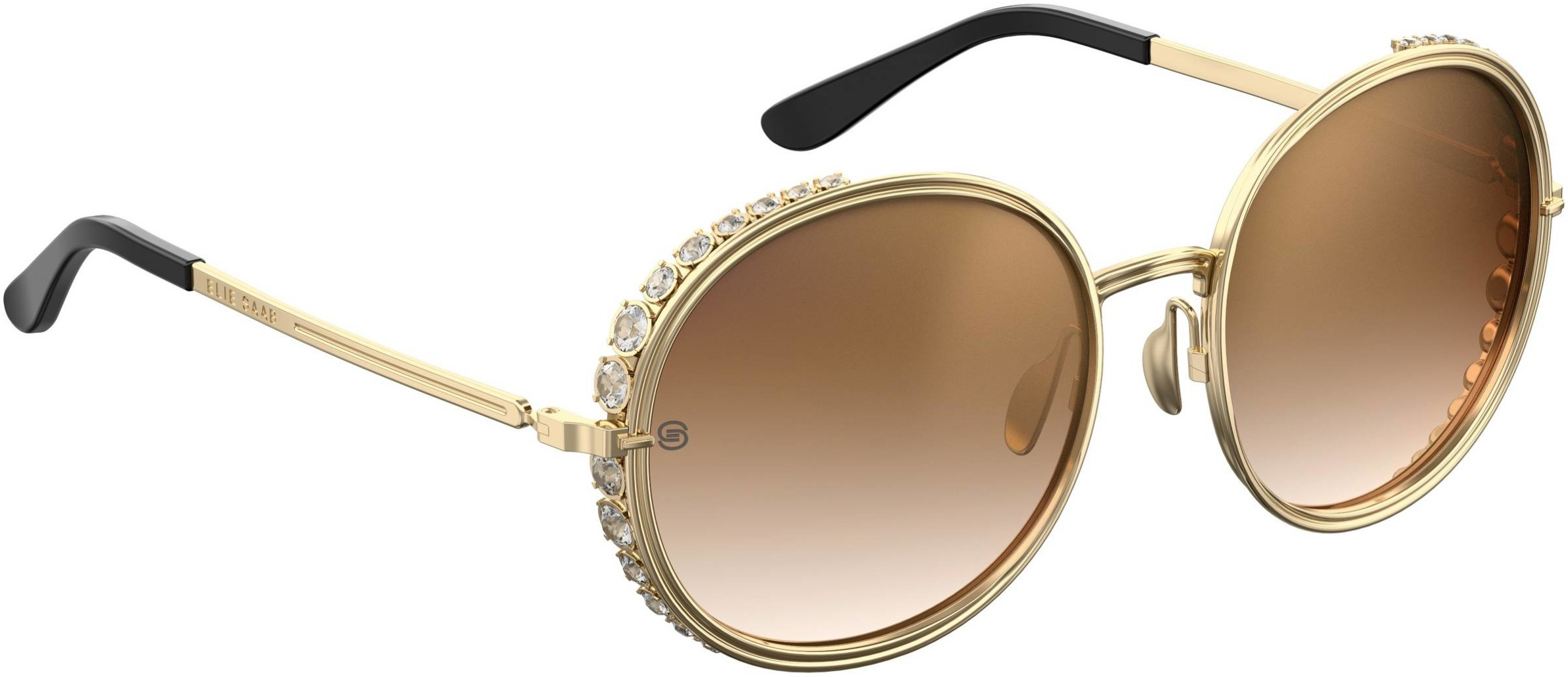 Elie Saab Gold Frame Sunglasses with Brown Lenses Buy Elie Saab Women main image 3