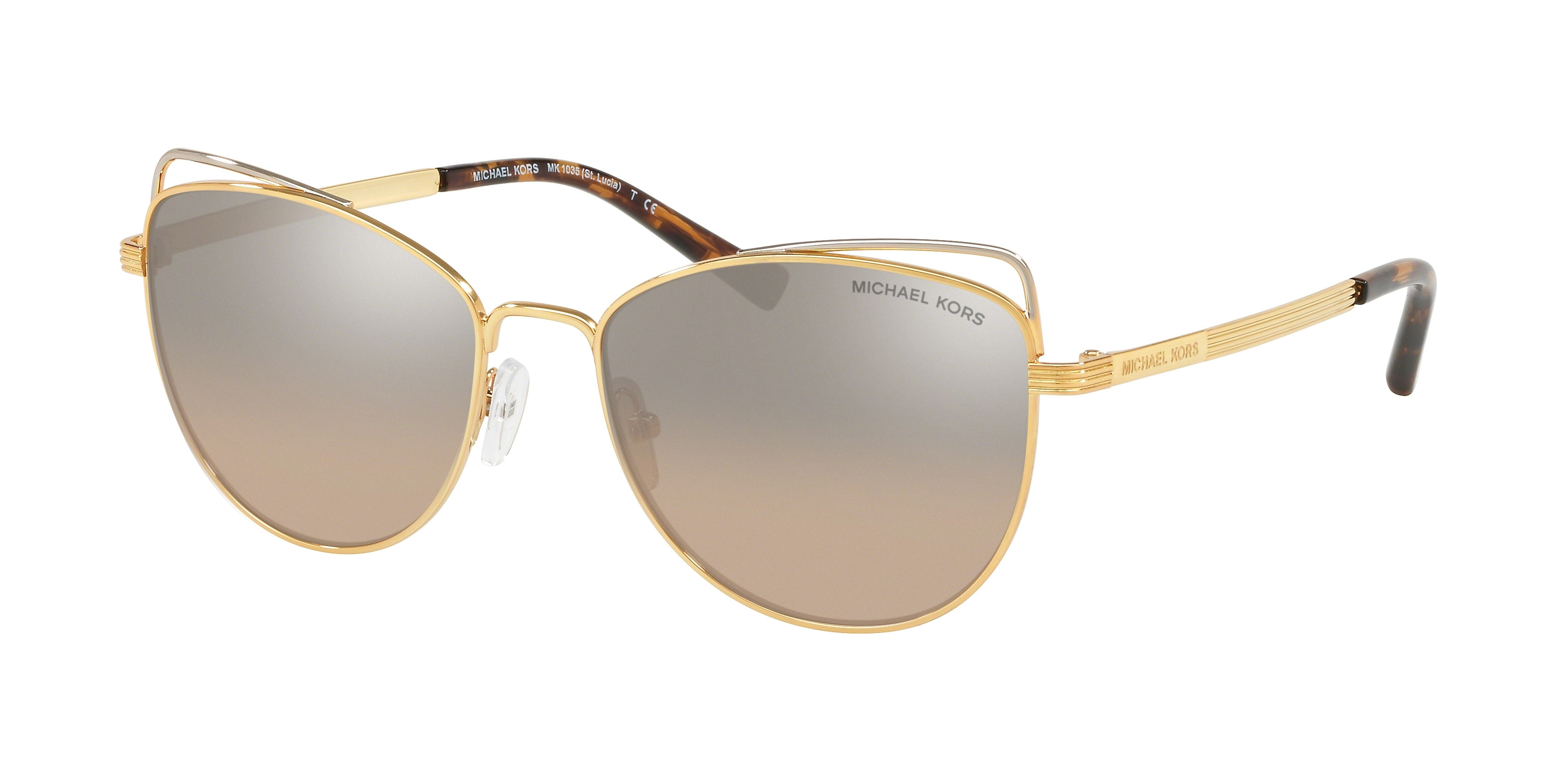 Michael Kors 1035 St. Lucia Gold Frame Black Gradient Cat-Eye Sunglasses Sunglasses Michael Kors St. lucia MK 1035 (11537B) MK1035  main image 4