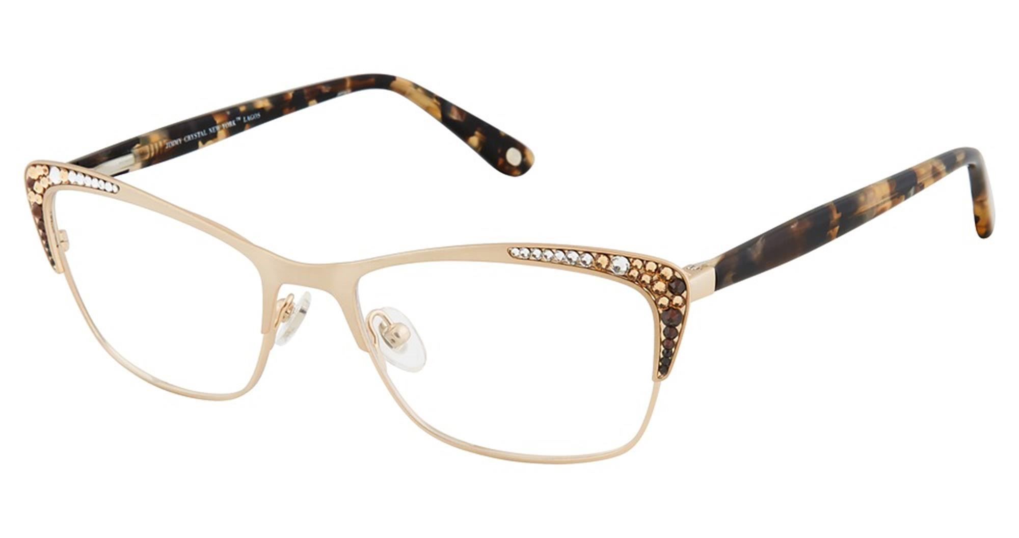Jimmy Crystal New York Swarovski Crystal Reading Glasses JCR131‎ +1.75 Gold Tone Jimmy Crystal New York Glasses main image 3