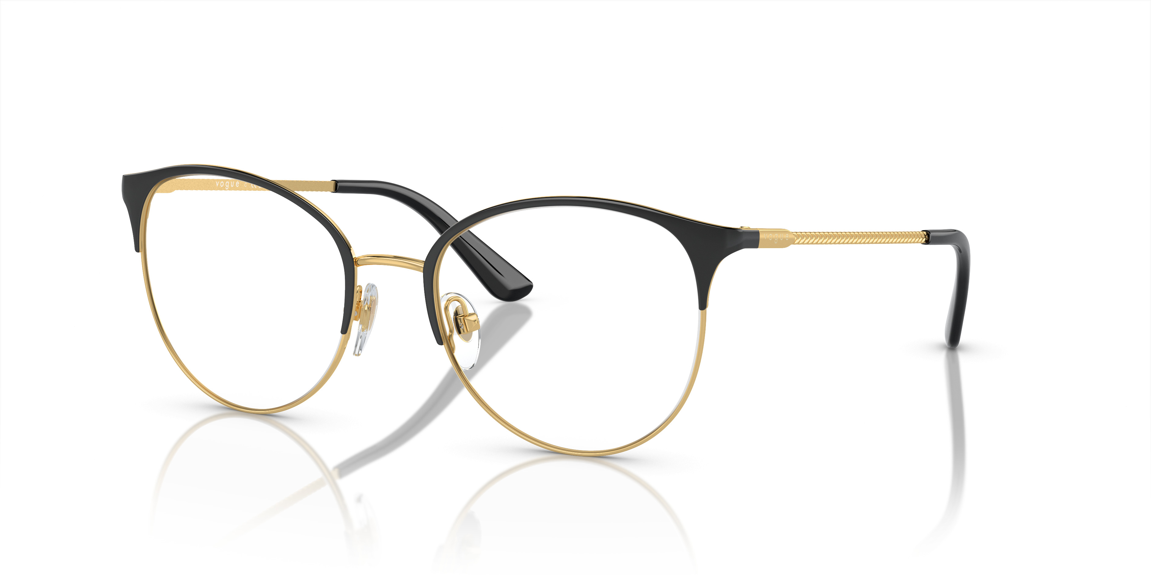 Vogue Vo 3660-B 352 Gloss Black Authentic Eyeglasses 51-16-130 VO3660B Eyeglasses - Vogue Authorized Retailer | coolframes  main image 2