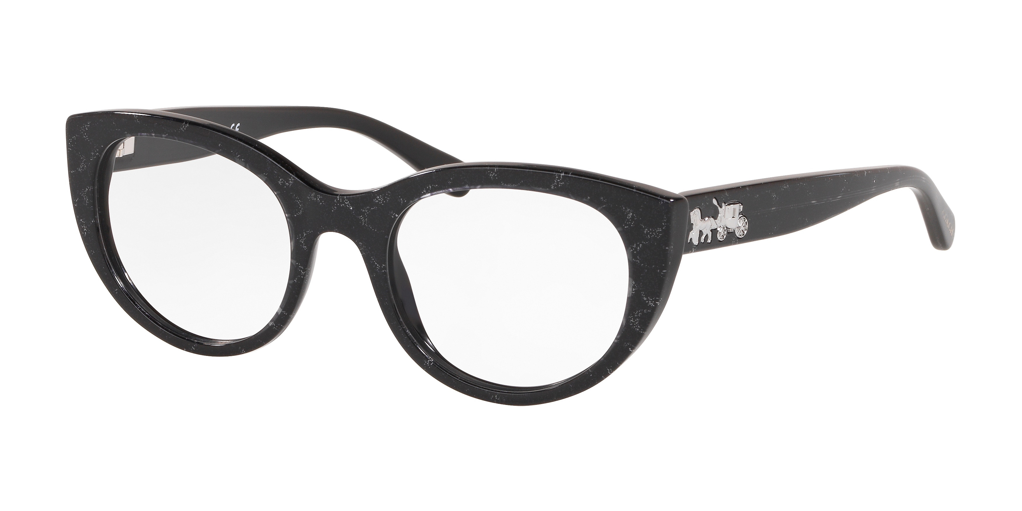 Coach HC6132 5545 (Blue Glitter Big C) 50-20-140 Frames Pre Owned. HC6132 Eyeglasses - Coach Authorized Retailer | coolframes  main image 4