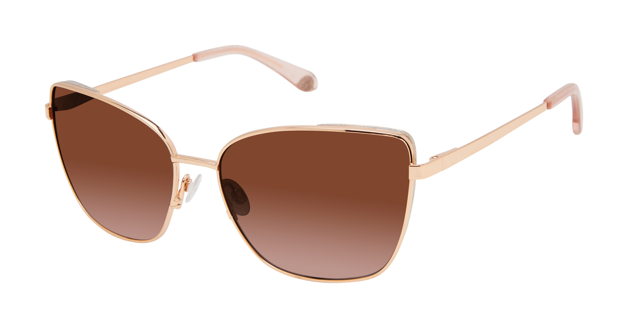 Lulu Guinness Rose Gold Aviator Sunglasses Amazon.com: Foster Grant Women main image 2