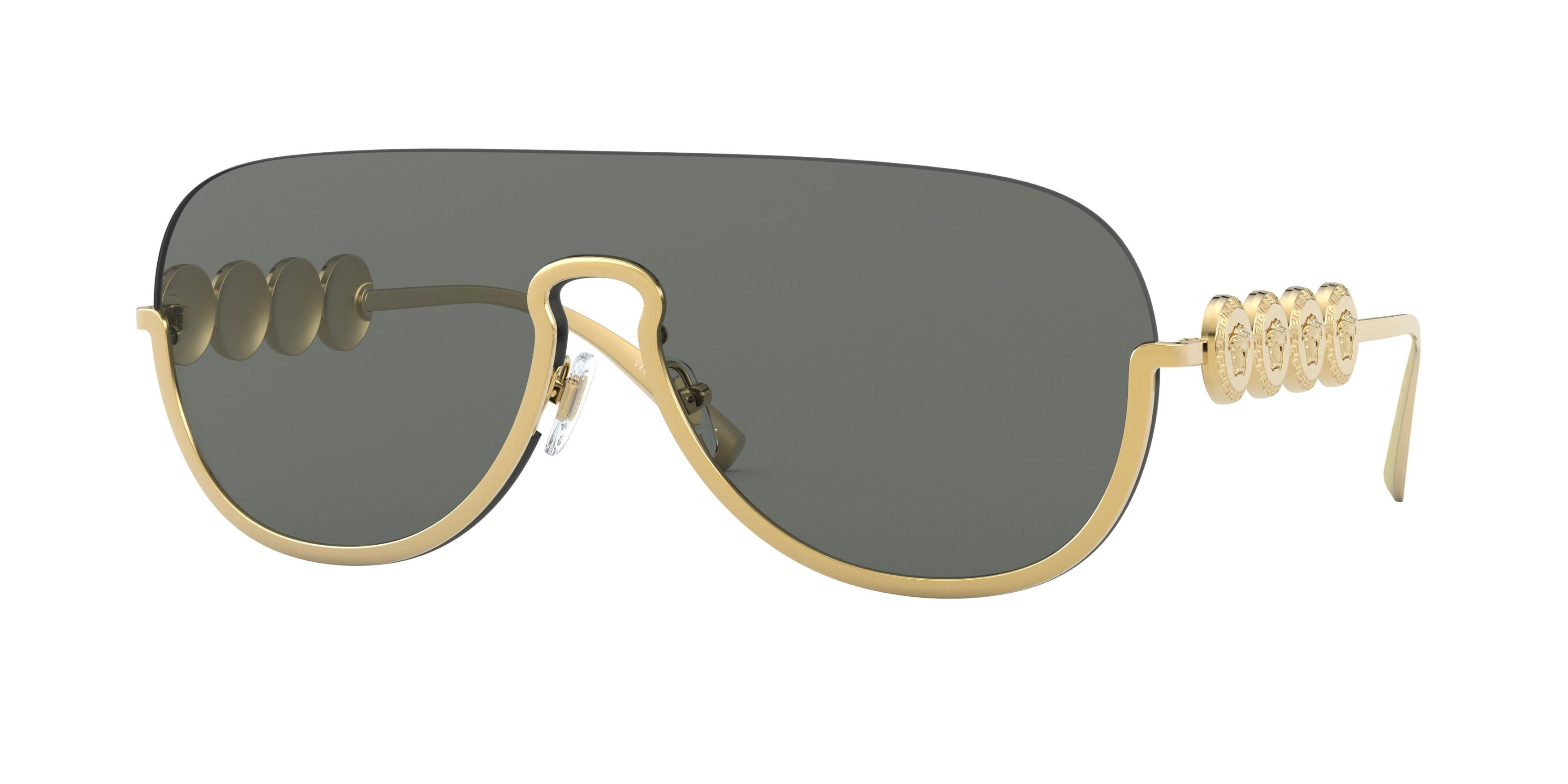Versace Sunnies VE2215 39 Versace VE2215 12526G Pale Gold Sunglasses for Woman  main image 4