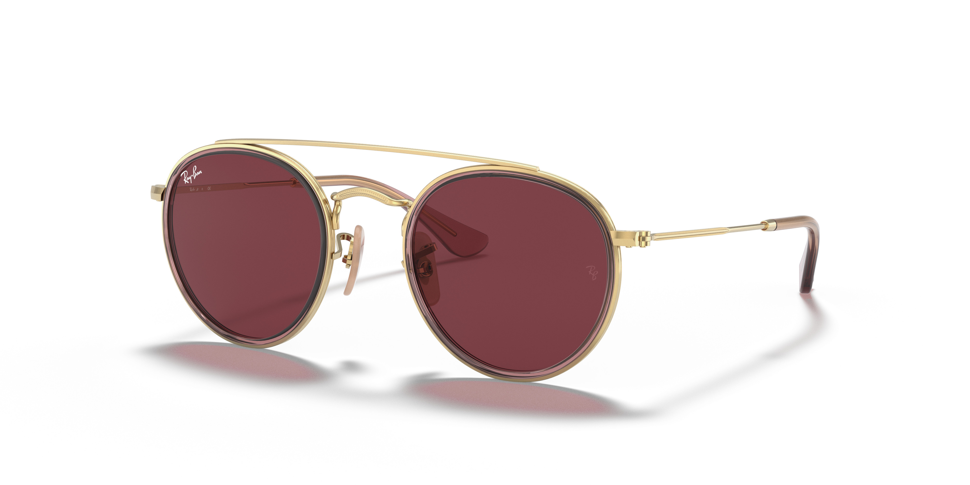 ? Ray ban Pink lens Aviator Glasses ? Amazon.com: Ray-Ban Aviator Sunglasses Matte Silver/Pink  main image 3