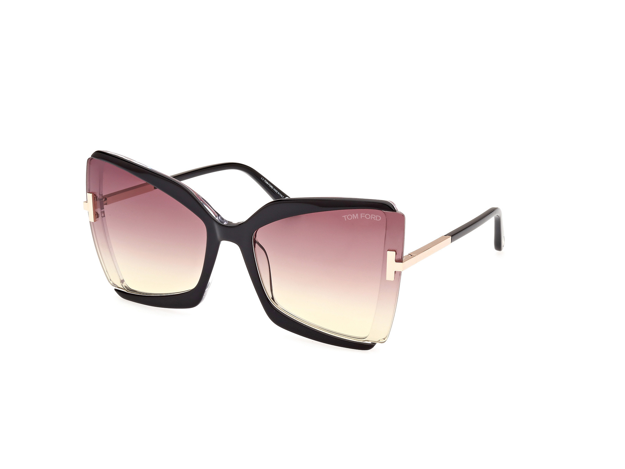 Tom Ford FT1111 Toni Sunglasses Women Shiny Light Pink  55mm New 100% Authentic FT1111_01C_55MM_C main image 2
