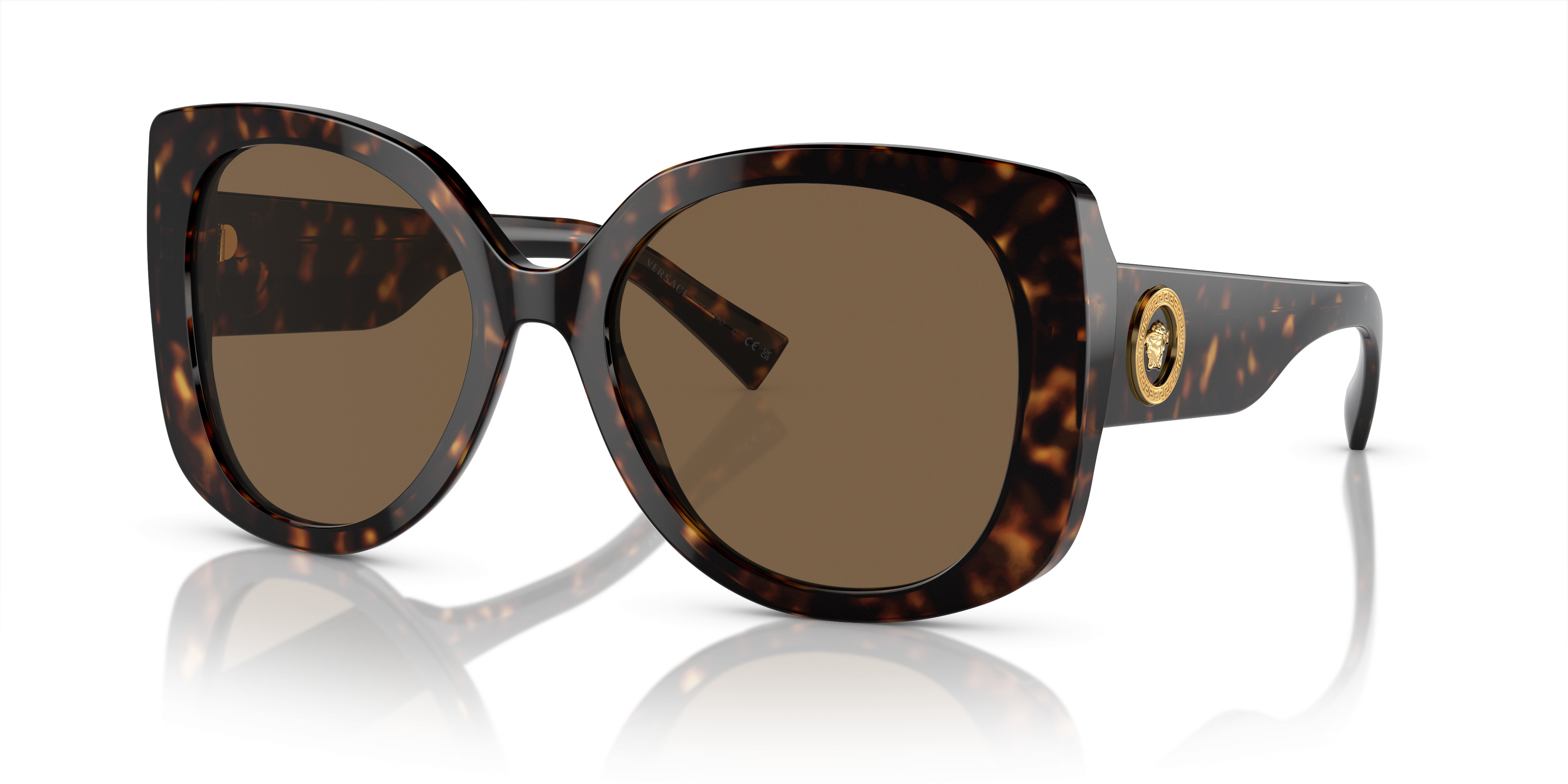 Versace VE4415U   sunglasses. Versace VE4415U 511963 Havana/Dark Bronze Rectangular Sunglasses main image 2