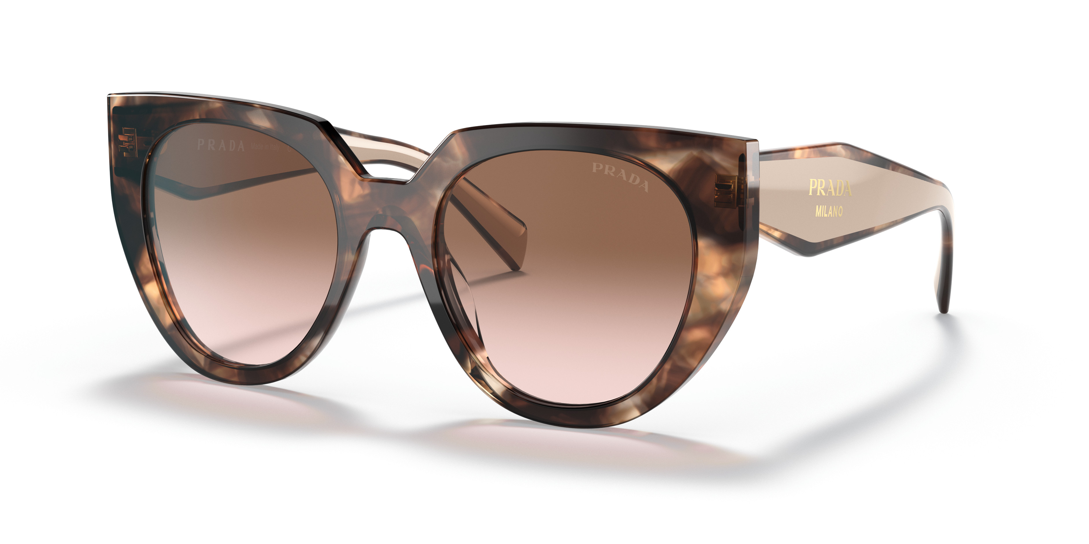 Prada PR23ZS Sunglasses - Brown w/ Polarized Lens PR 23ZS Sunglasses - Prada Authorized Retailer | coolframes  main image 4