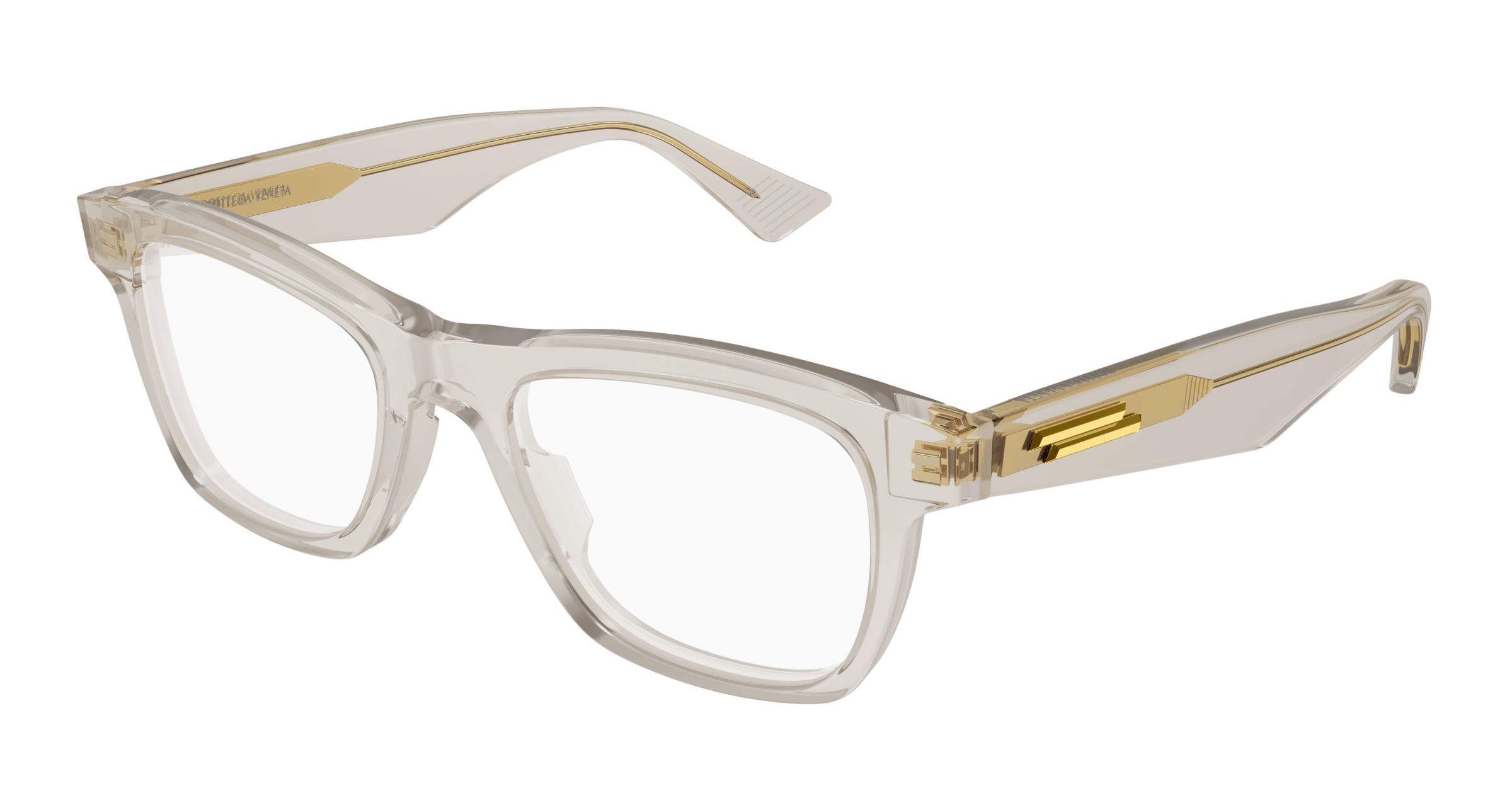 NEW  BOTTEGA VENETA EYEGLASSES BEIGE UNISEX EYEWEAR BOTTEGA VENETA BV1024O 005 BV1024O Eyeglasses - Bottega Veneta Authorized Retailer  main image 4