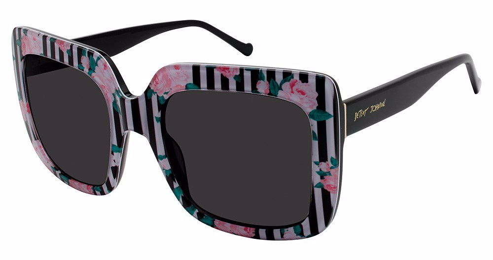 Betsey Johnson Black Soul Sister Sunglasses BETSEY JOHNSON - SOUL SISTER BLK 56/19/140 BLACK ROSES NEW  main image 4