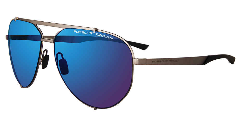 Lunettes De Soleil Porsche Design P8963 C775 - Monture Noire, Verres Bleus, Taille 61/14/145 - Neuf Avec étiquettes