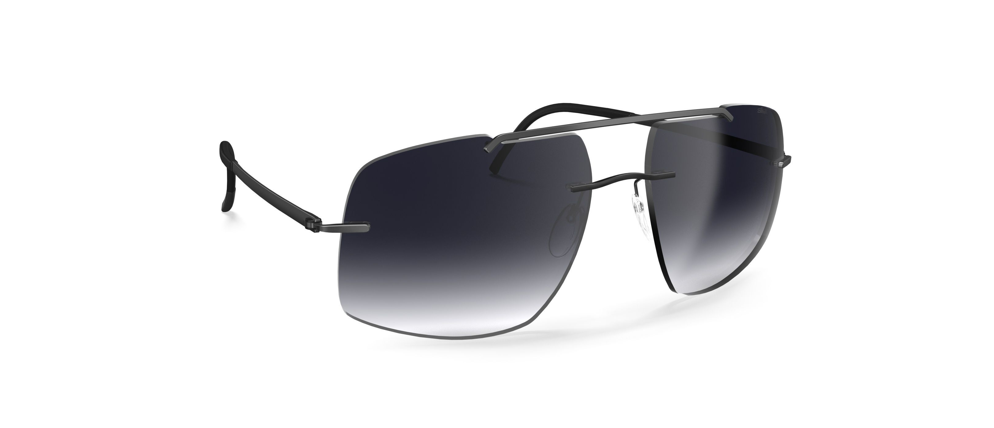 Silhouette Black Sunglasses - NWT Silhouette Seefeld 8698 6560 Black Sunglasses - eye-oo.com main image 3