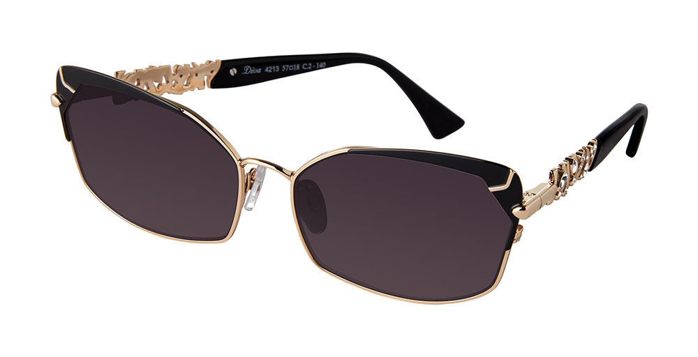 Diva Sunglasses BETSEY JOHNSON-BET DISCO DIVA LEO Cateye Sunglasses Leopard  main image 4