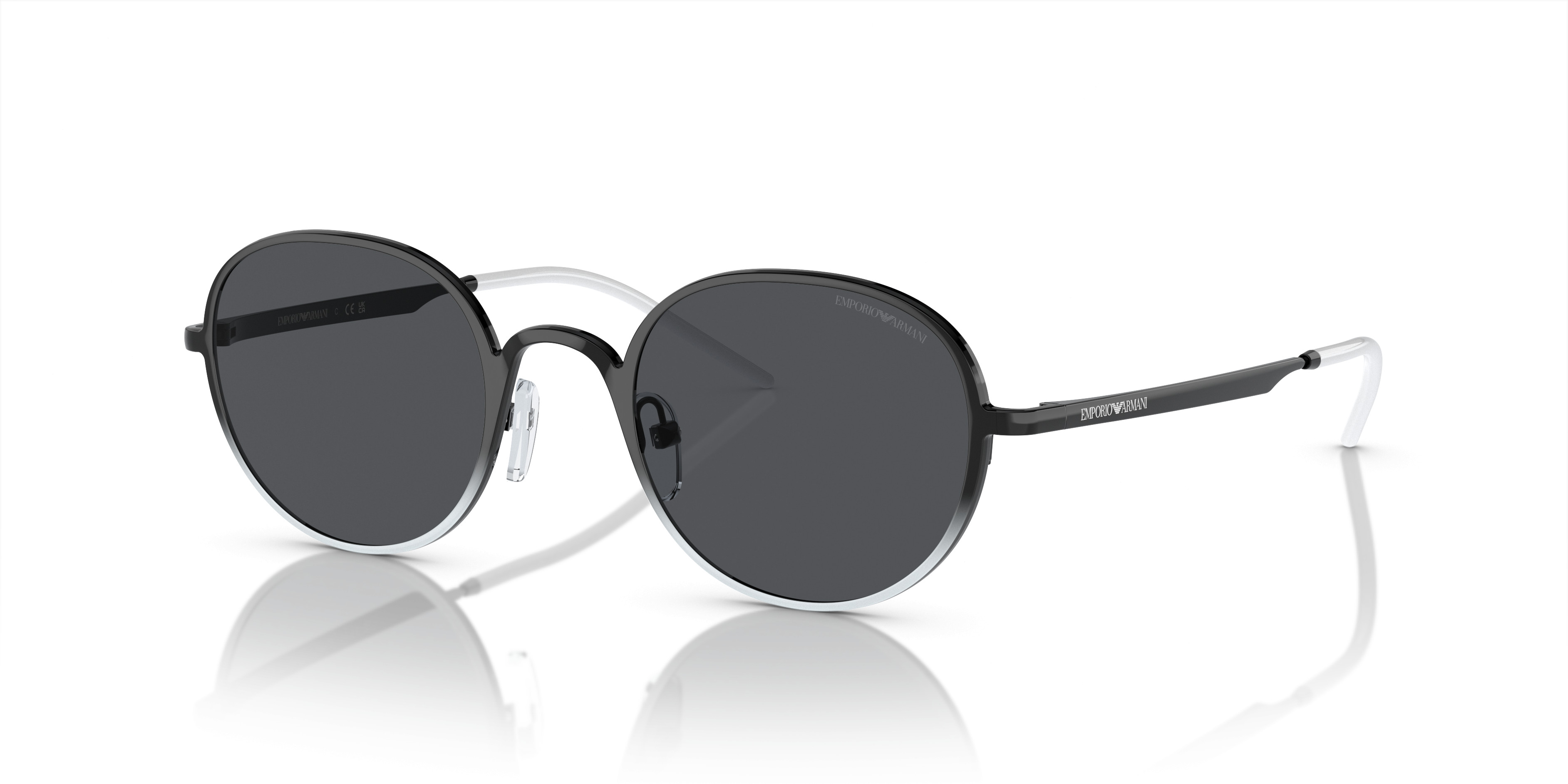 Emporio Armani EA4209F Sunglasses Black-Top Crystal Acetate Cat-Eye EA4209F Sunglasses - Emporio Armani Authorized Retailer  main image 3
