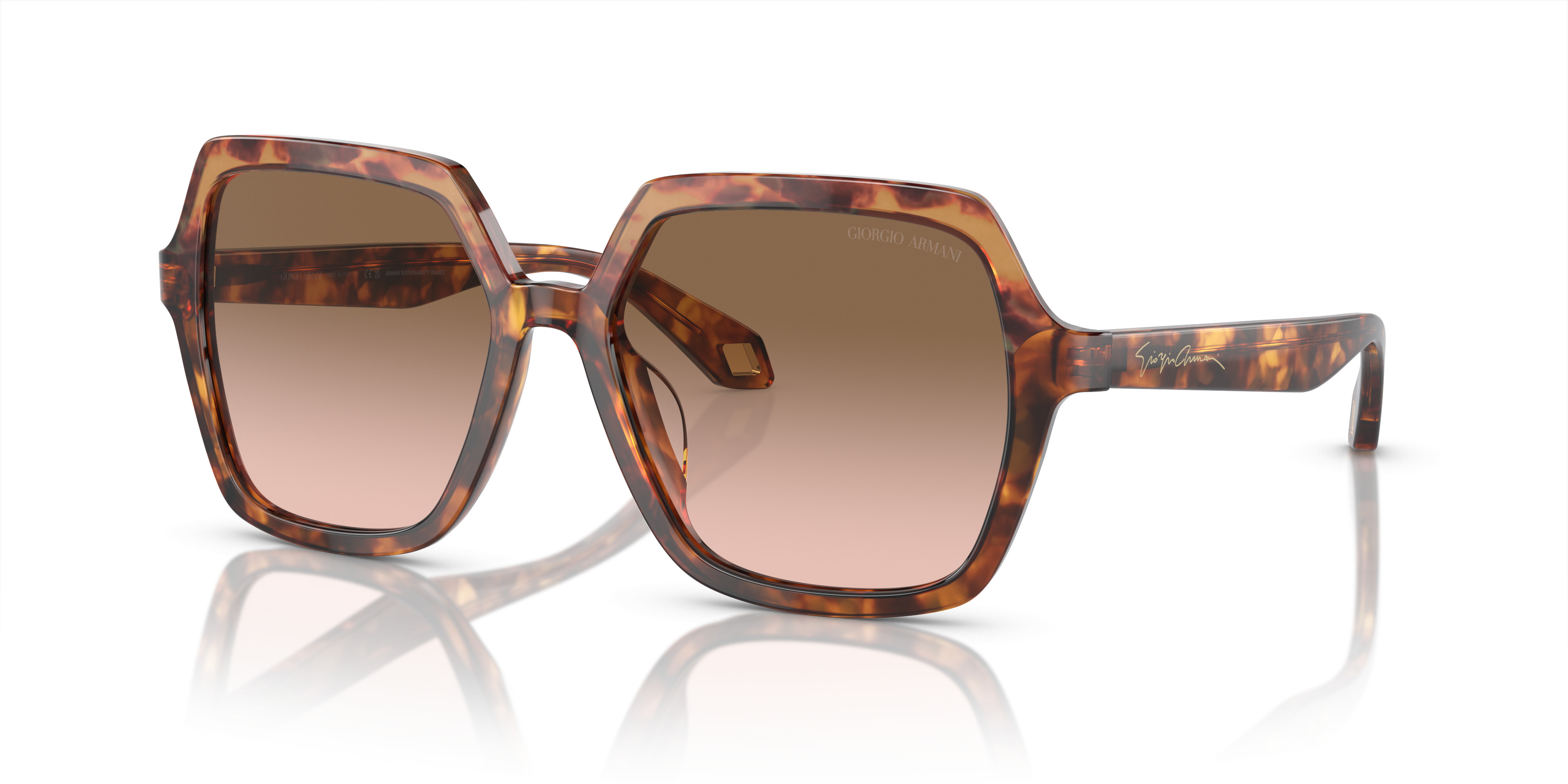 Georgio Armani Rose Gold Aviators AR6050 AR6050 Sunglasses - Giorgio Armani Authorized Retailer  main image 4