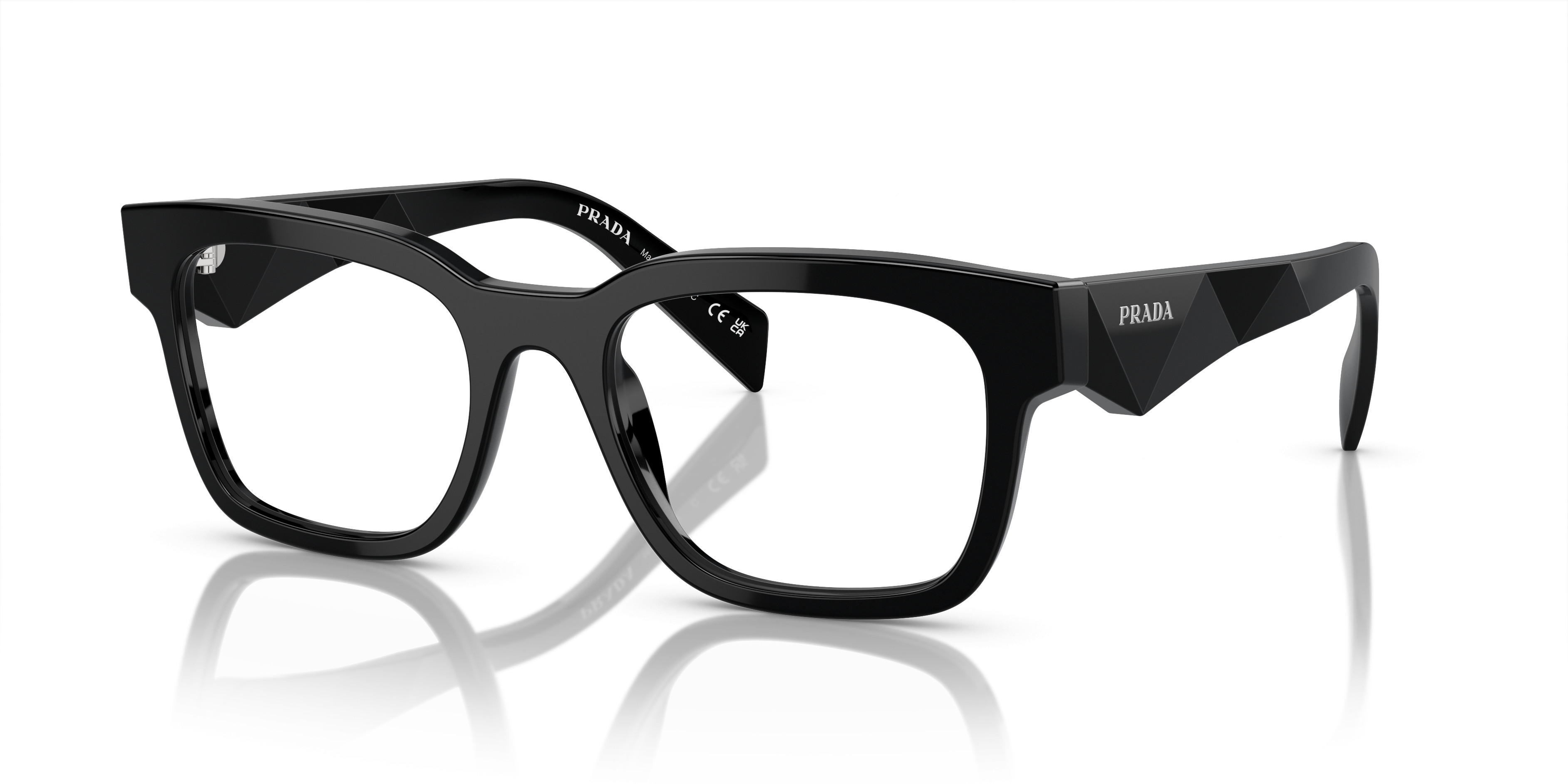 Black Prada Fold Up Glasses New Prada Reading Glasses VPR A08 12P-1O1 54-18 145 Matte  main image 4