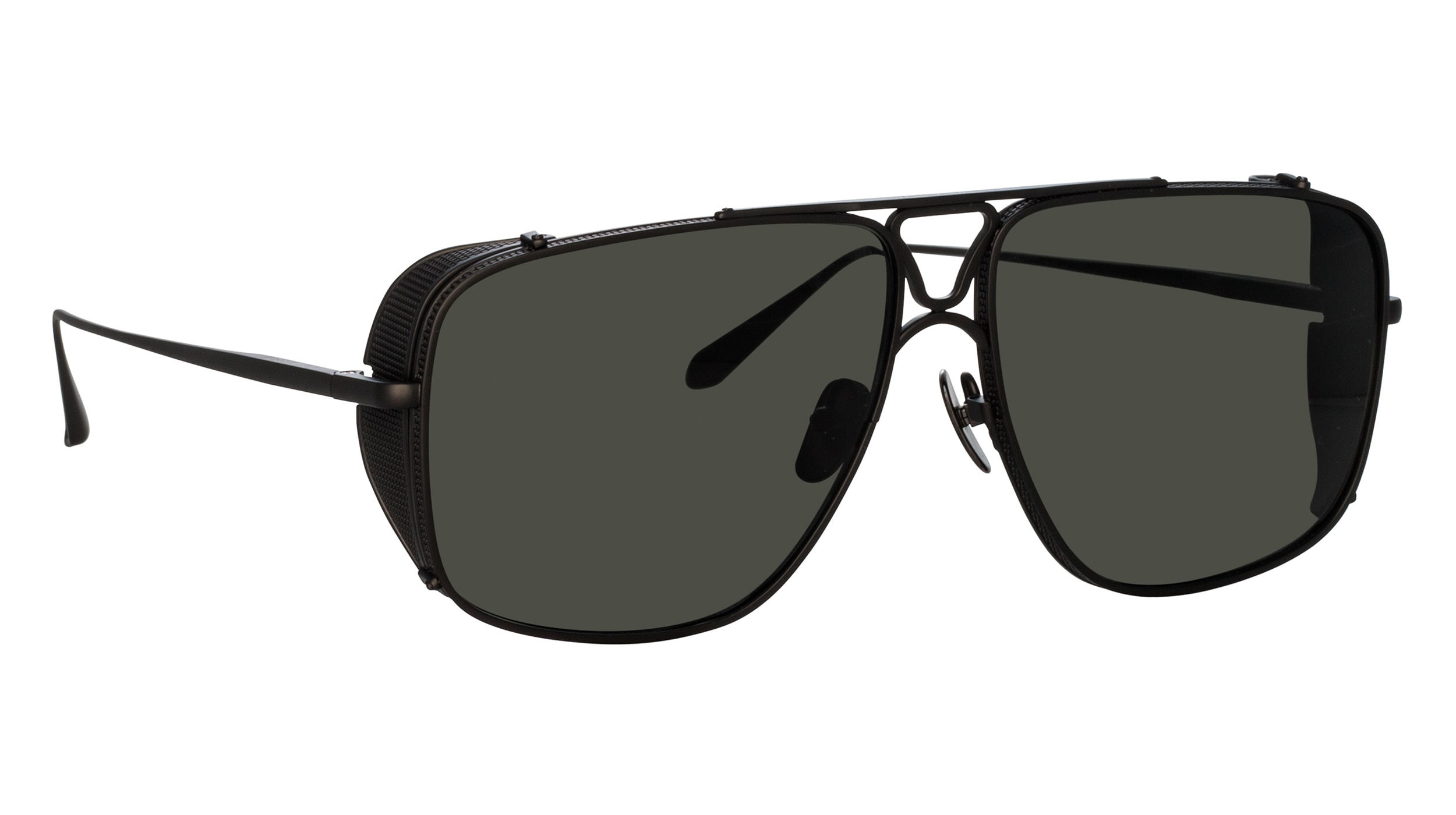 Lunettes De Soleil Linda Farrow DIMITRI - Noir-or/gris Dégradé - Neuf Avec étiquettes