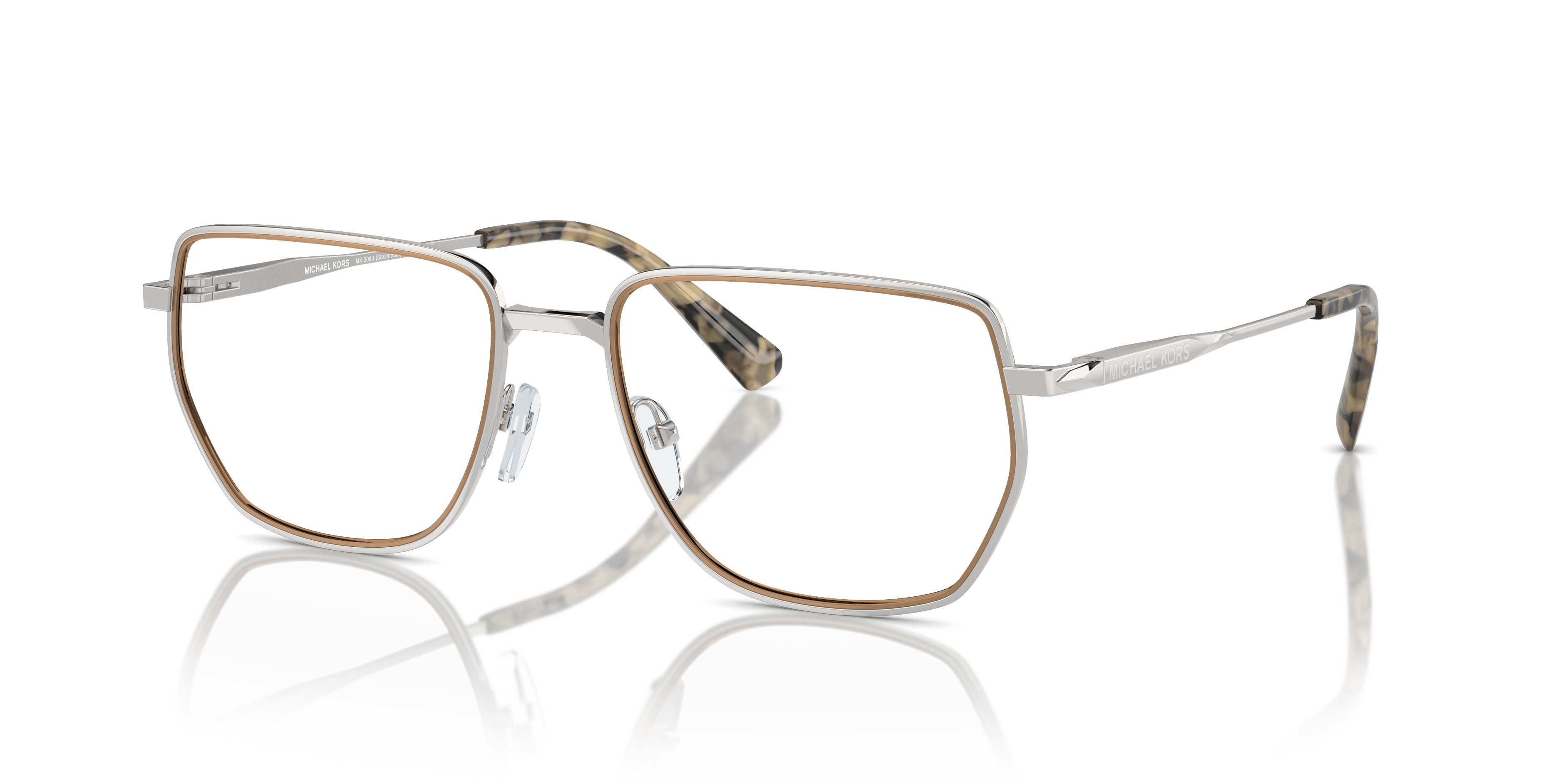 NEW MICHAEL KORS women\'s mk359 rectangle eyeglasses in gunmetal MK358 Eyeglasses Frames by Michael Kors main image 2