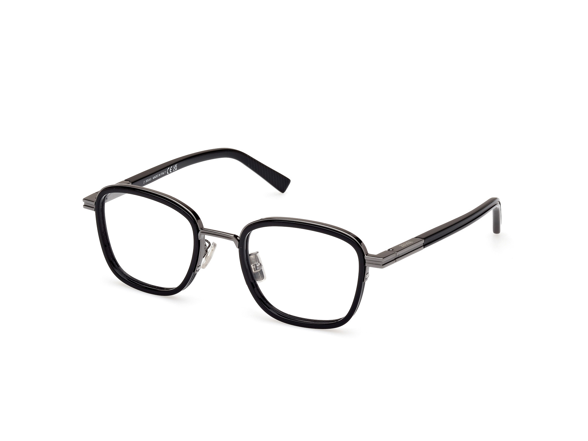 Ermenegildo Zegna EZ5244 Eyeglasses Plastic Ermenegildo Zegna Eyeglasses EZ5244 001 Black Rectangular  main image 4