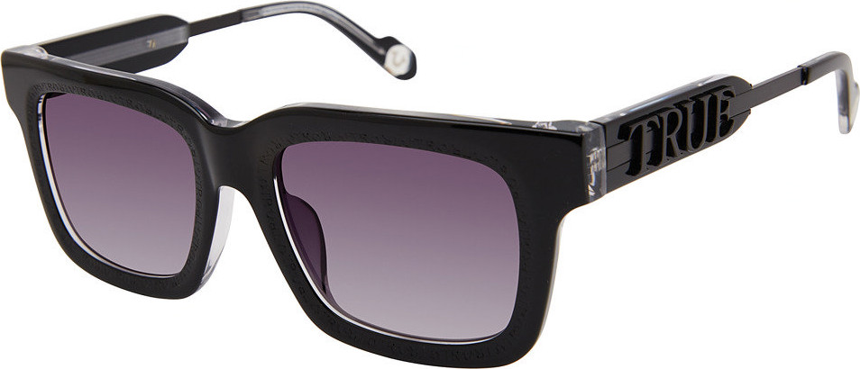 True Religion Black Frame Sunglasses with Purple Gradient Lenses True Religion Aviator Sunglasses for Men for sale | eBay main image 2