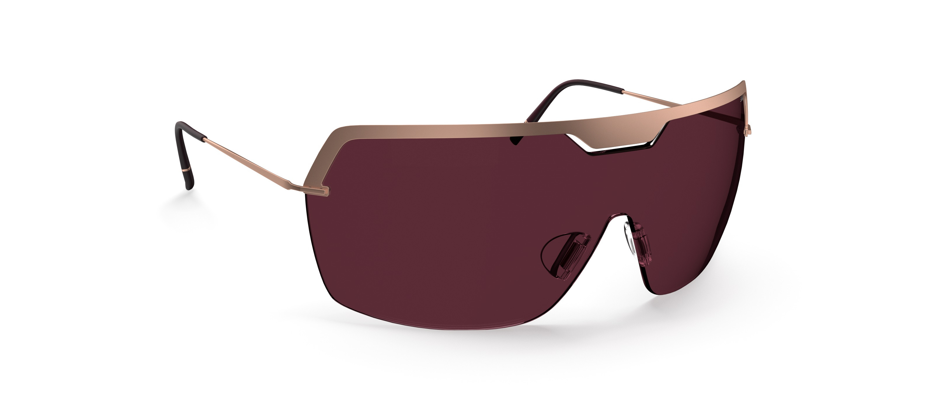 Sun C-2 Rimless 8709 Sunglasses (Chassis #8709) - Silhouette