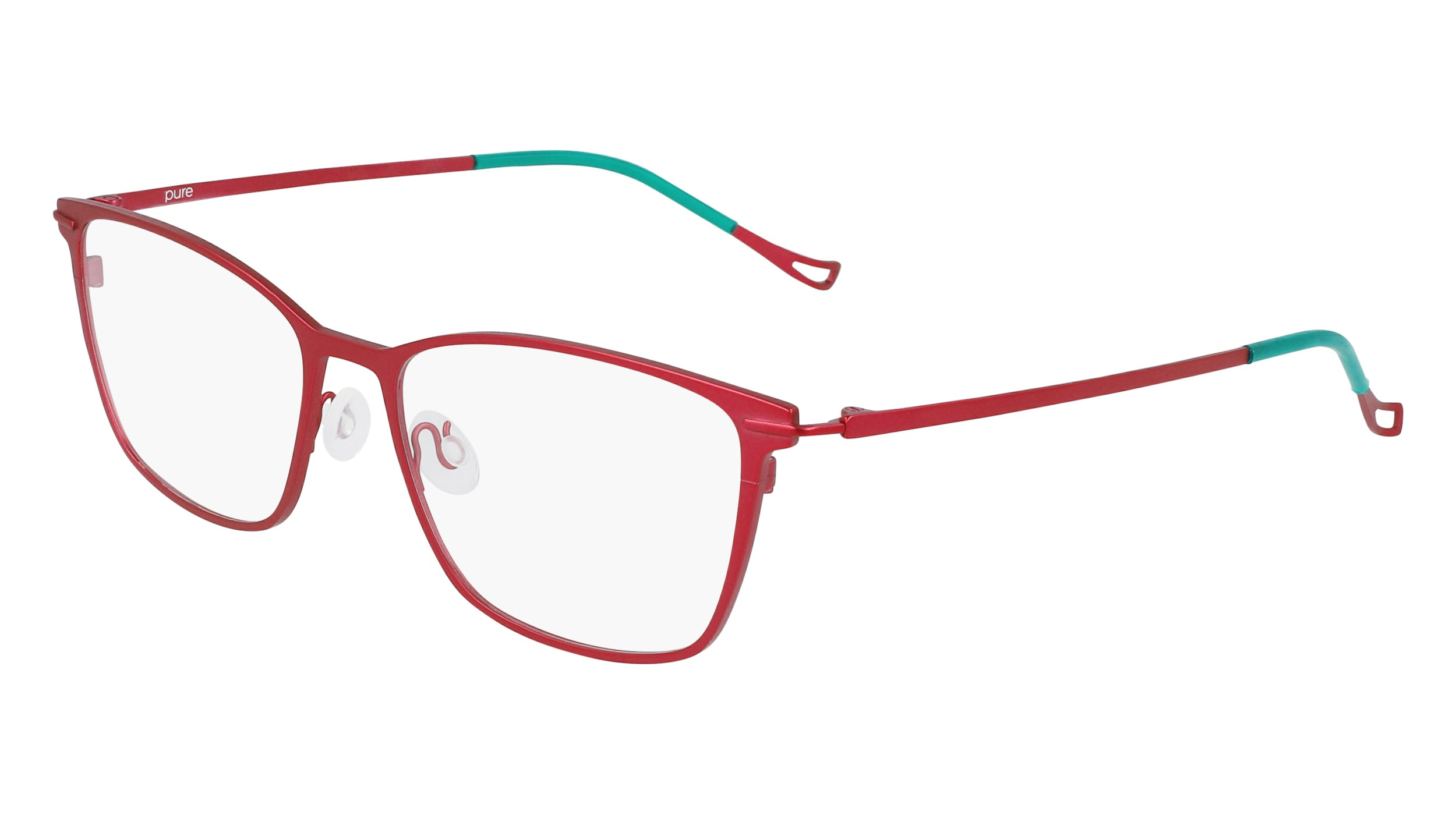 Pure P-5028 651 Berry Titanium Eyeglasses Frames 52-19-140 Hexagon Purple P-5028 Eyeglasses - Pure Authorized Retailer | coolframes  main image 4