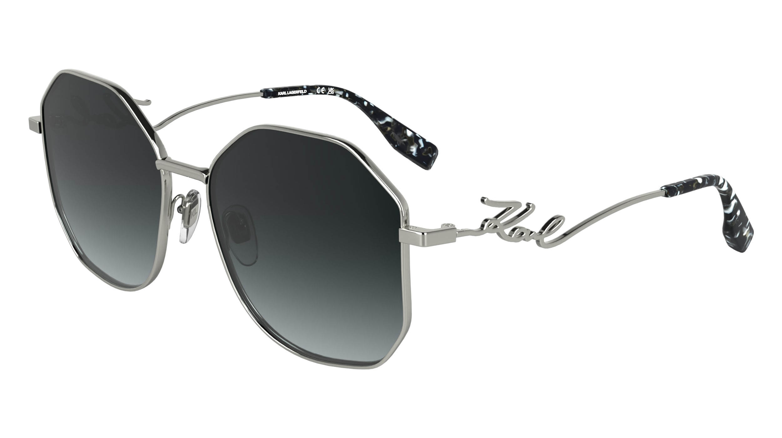NWT Karl Lagerfeld KLJ6200S Oval 57mm Sunglasses KL6207S Sunglasses - Karl Lagerfeld Authorized Retailer  main image 2
