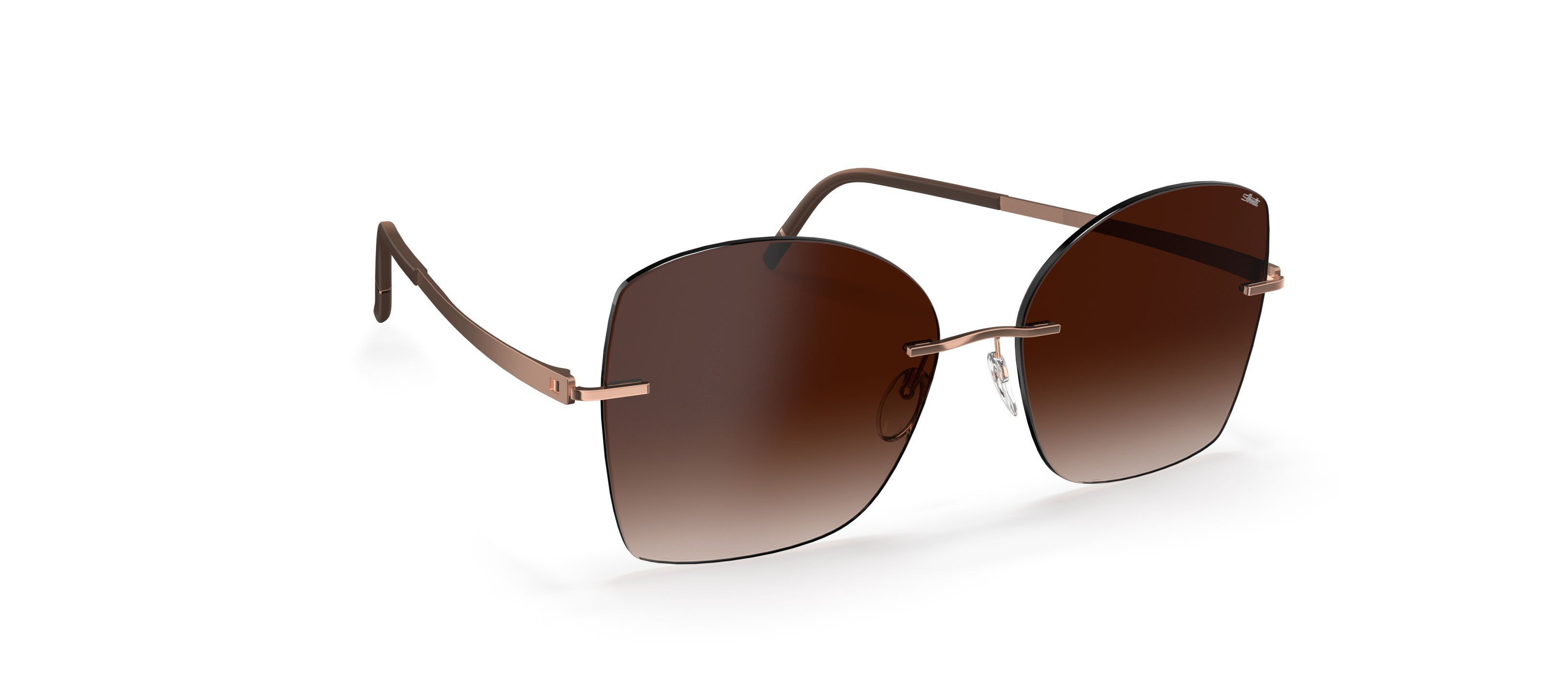 Silhouette New York Sky Sunglasses 
Black lenses with gold metal wiring New Gold with Black Lenses Steampunk Glasses Cyber Round  main image 4