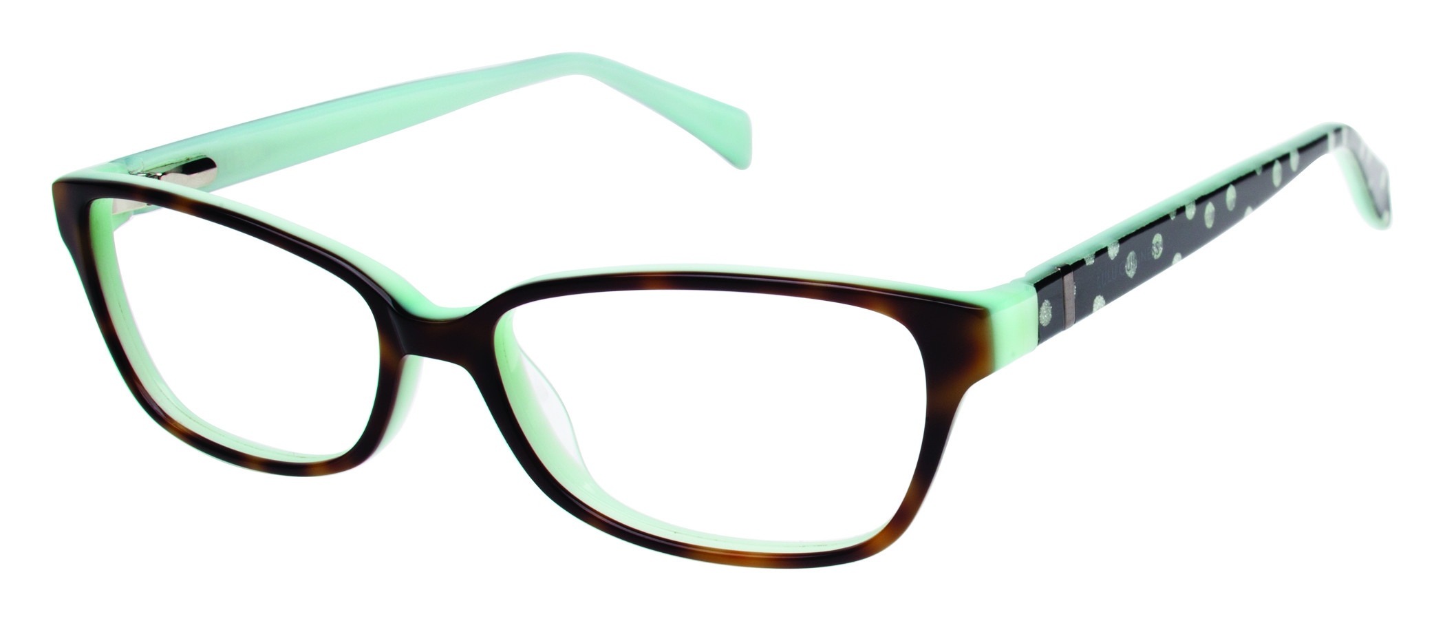 Lulu Guinness LG914 TOR Tortoise Mint Green Cat Eye Eyeglasses Frames‎ 50-17-135 Lulu by Lulu Guinness LK043 Eyeglasses main image 2
