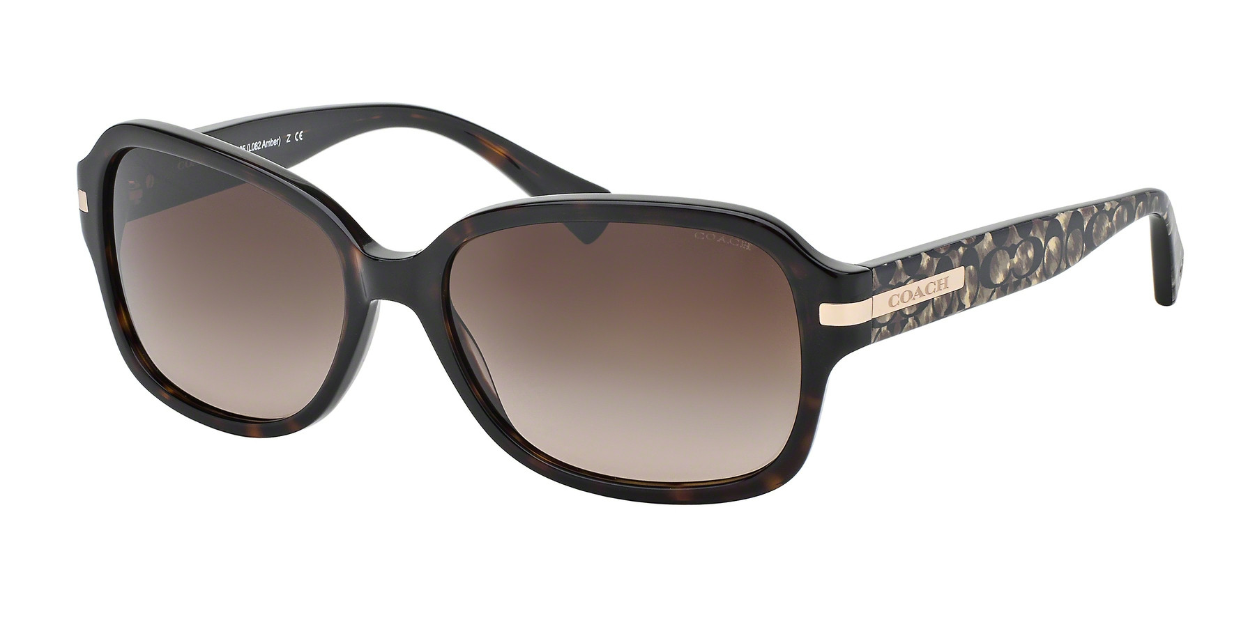 Coach New Brown and Amber Sunglasses HC8105 L082 AMBER Sunglasses - Coach Authorized Retailer  main image 3