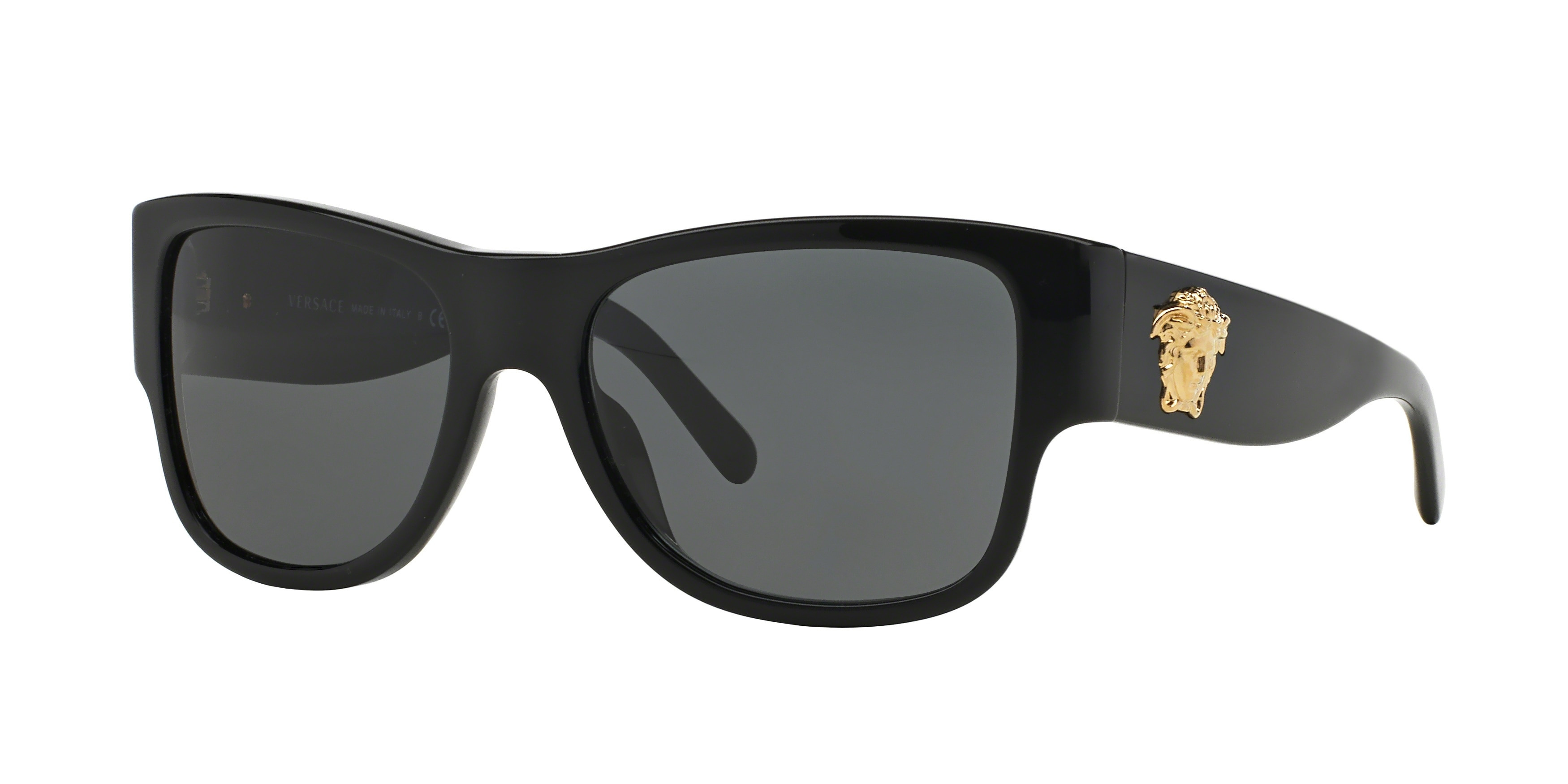 Versace sunglasses ?️ black visor  style 125 mm Versace VE4461 Sunglasses in Black Dark Grey Gold - Cool Frames main image 4