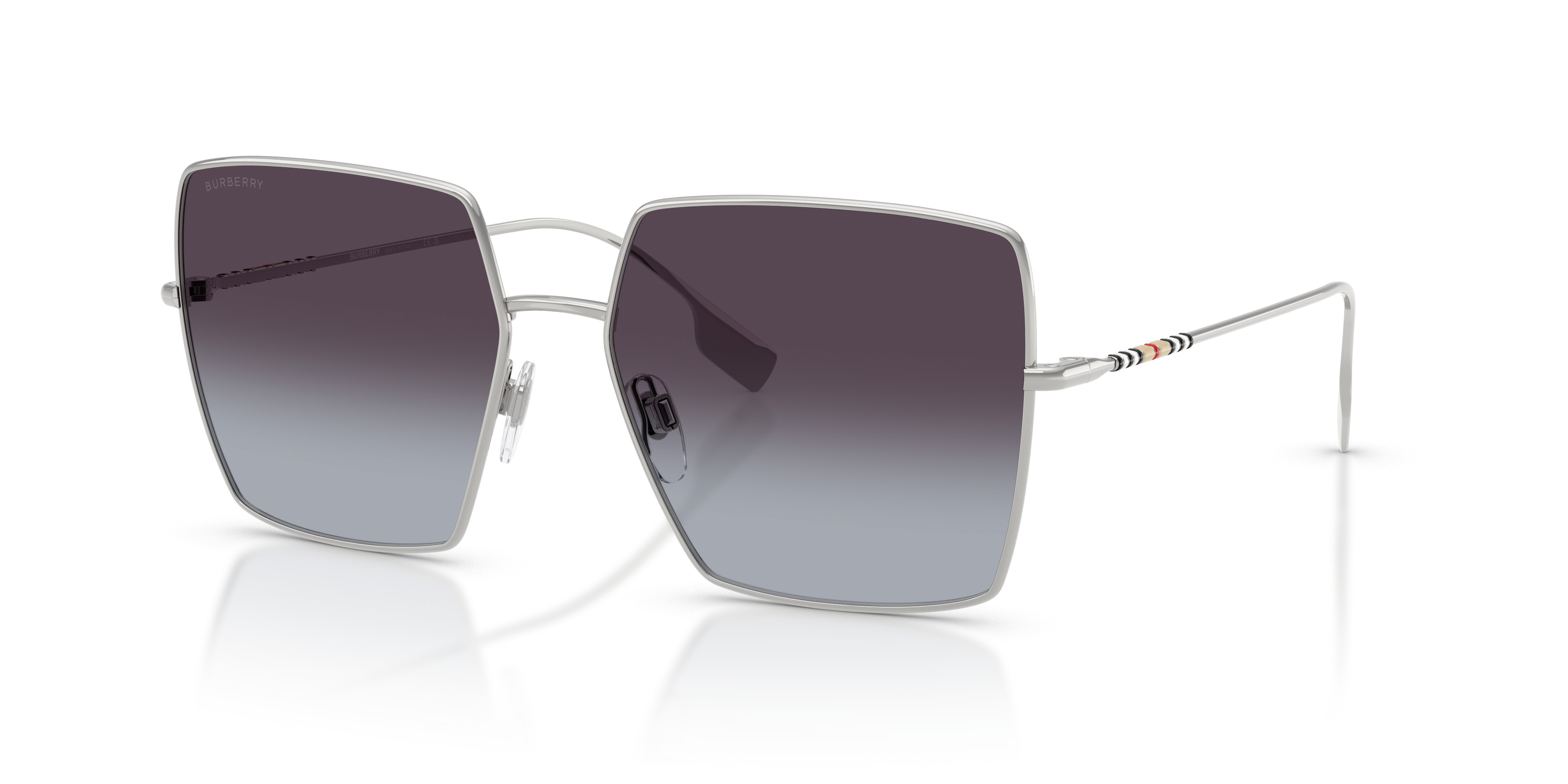 Burberry Sunglasses,gray gradient,silver frame Shop the Burberry BE4484 Sunglasses Grey Gradient/Azure main image 3