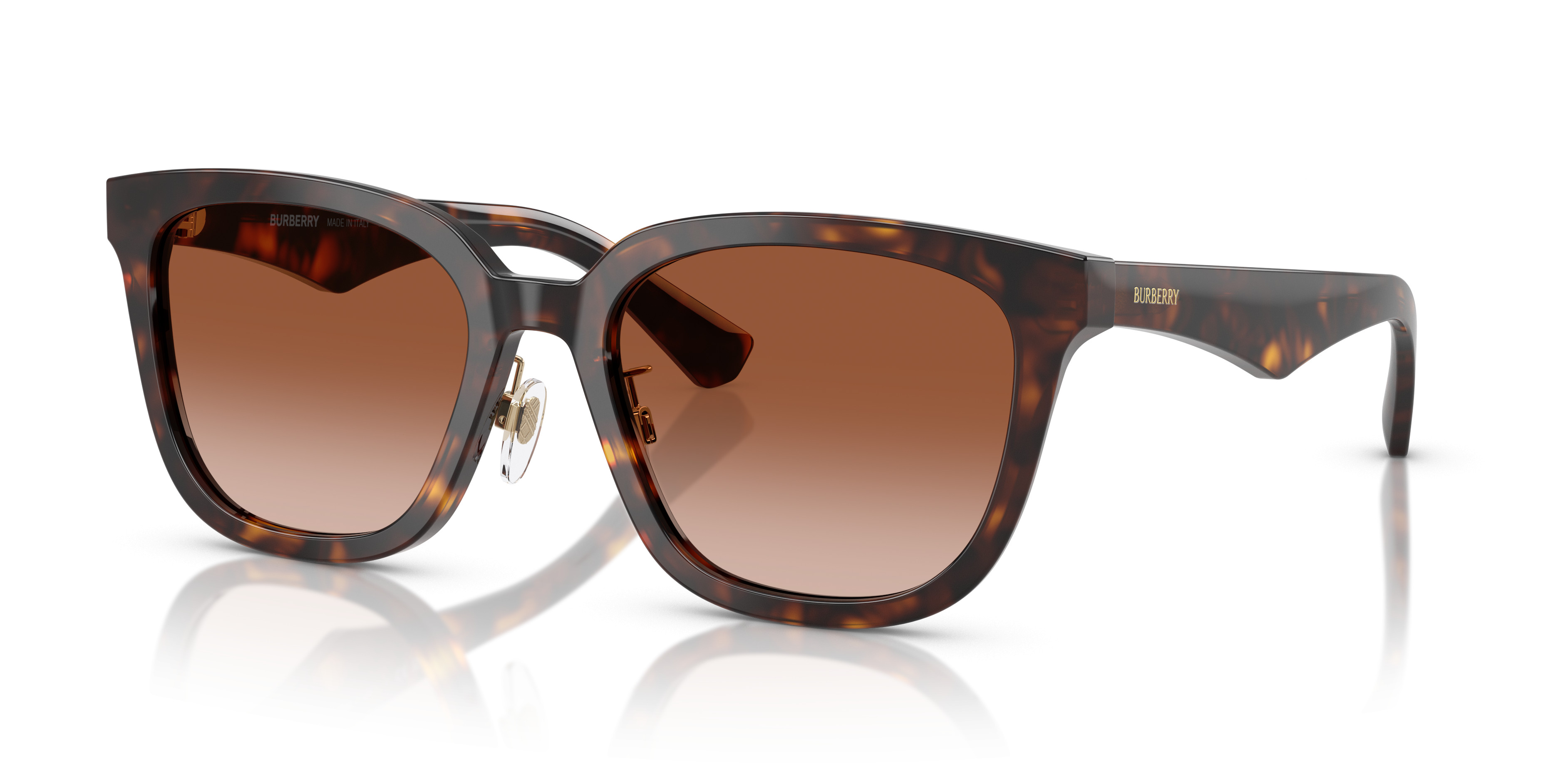 Burberry Black Frame Sunglasses with Brown Gradient Lenses BE4464D Sunglasses - Burberry Authorized Retailer  main image 3