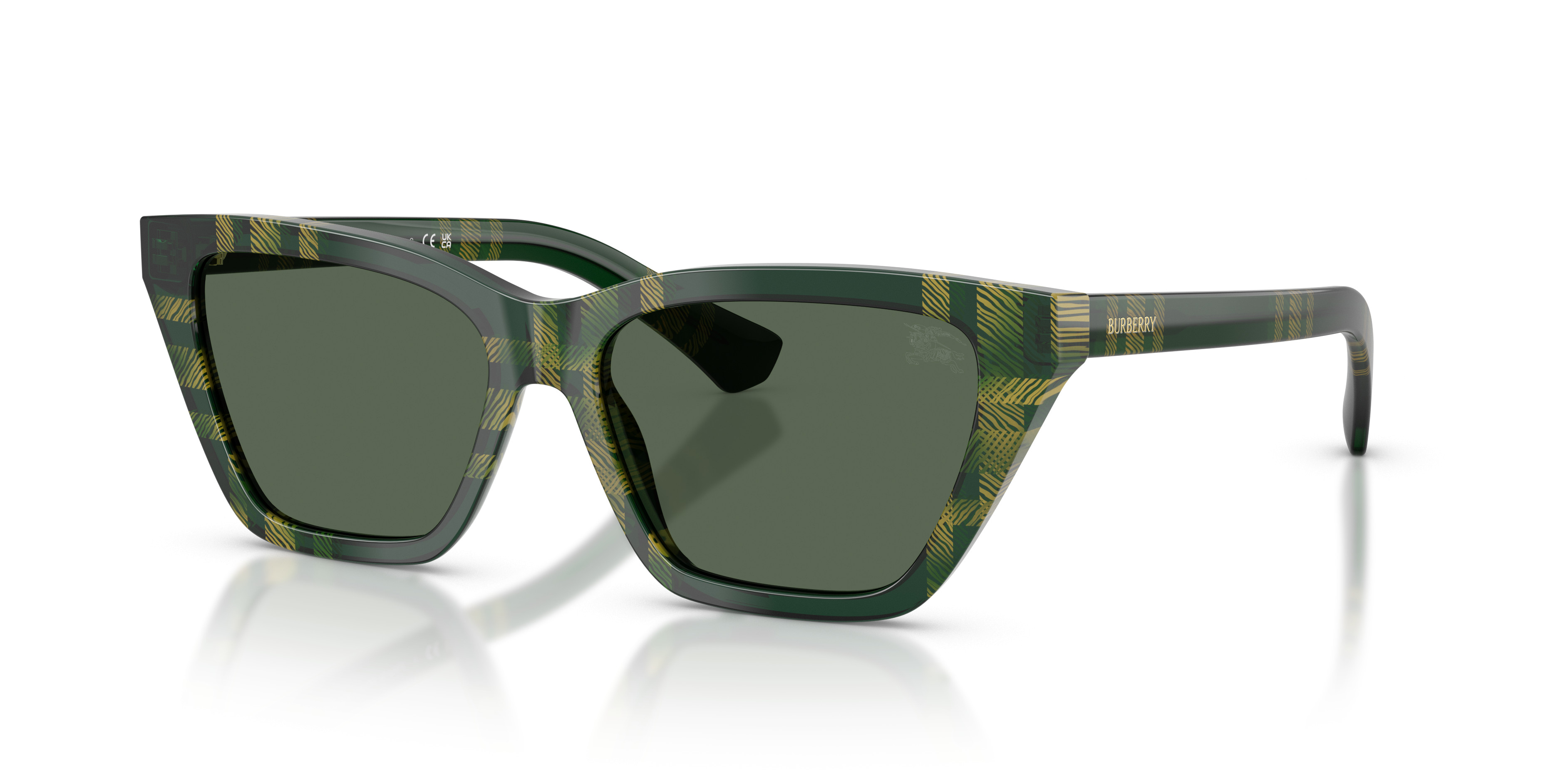 Burberry Dark Green Cat-Eye Sunglasses Sunglasses Burberry BE 4421U (410487) BE4421U Woman | Free  main image 4