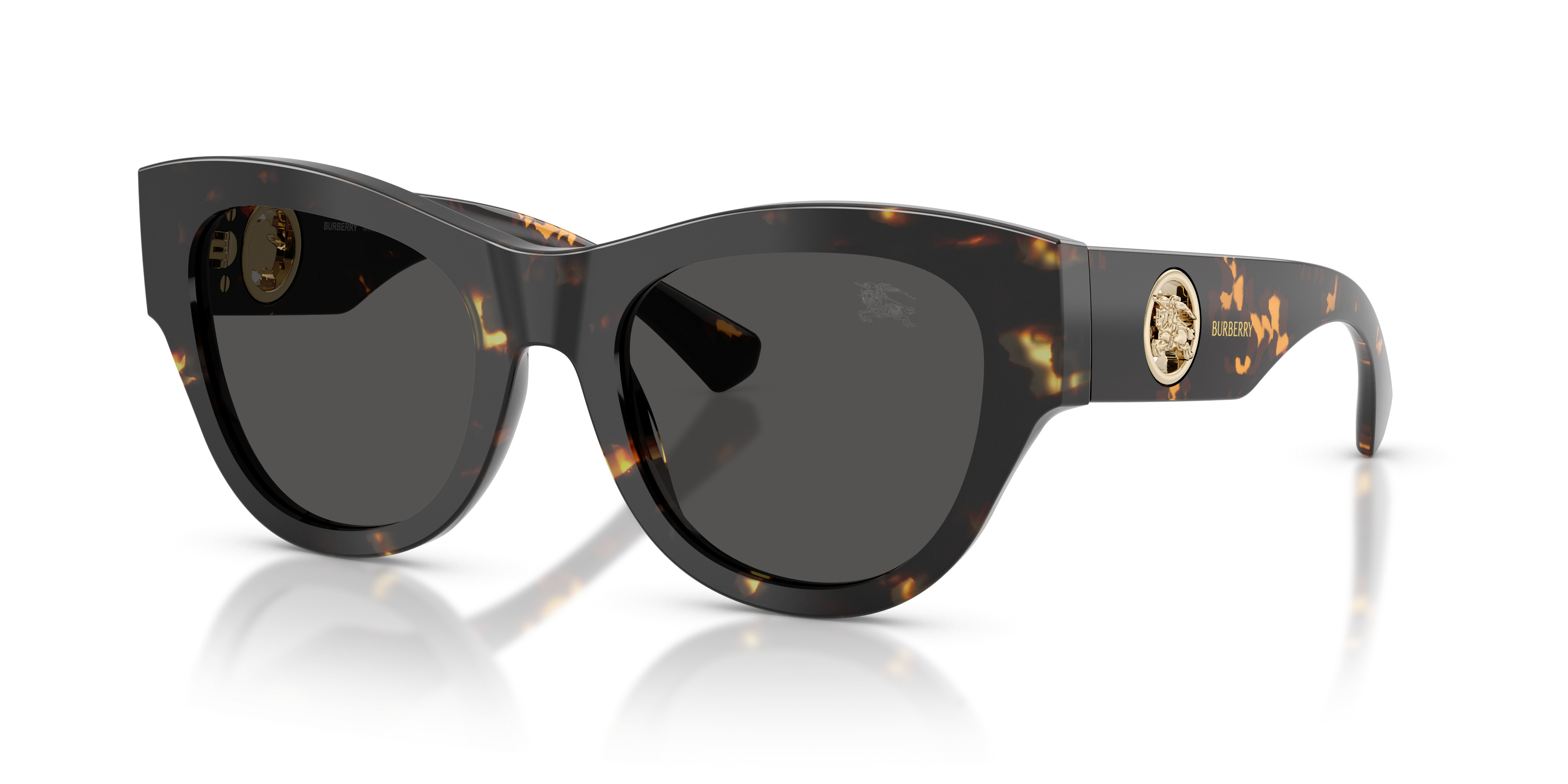 Burberry Black Frame Sunglasses with Brown Accents Burberry UNISEX - Sunglasses - dark havana/dark brown  main image 3