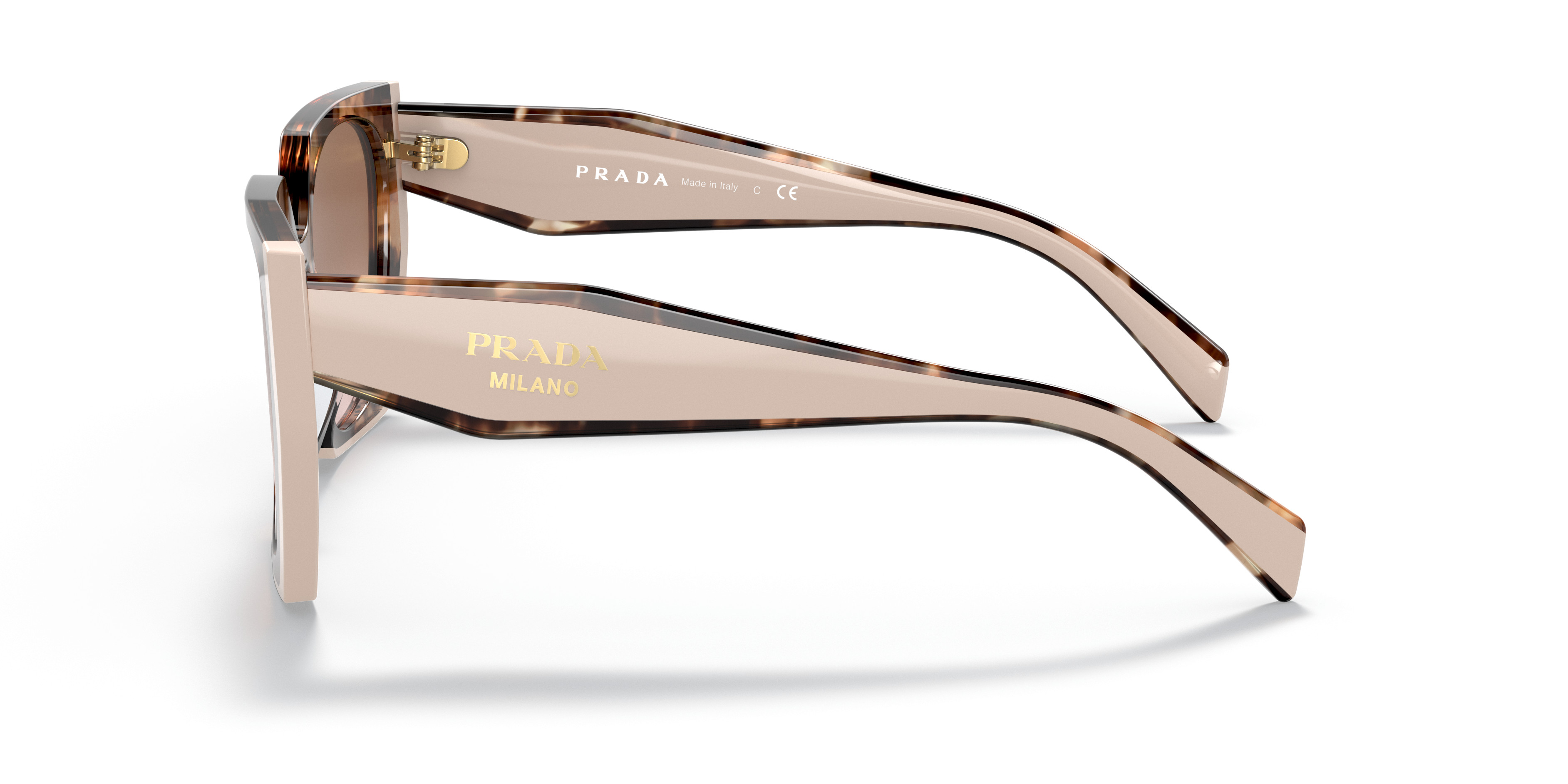 Designer PR15WS Peach Geometric Sunglasses Purple Gradient Lens PR 15WS Sunglasses - Prada Authorized Retailer | coolframes  main image 2