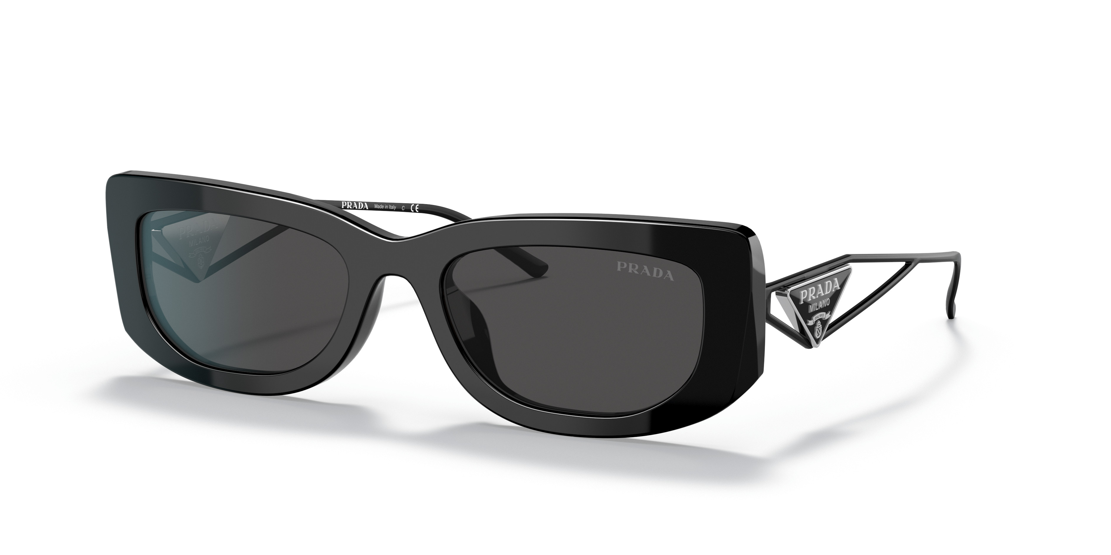 Prada Black Frame Sunglasses with Dark Lenses PR B54S Prada Sunglasses 1AB5Z1 Black - eye-oo.com main image 3
