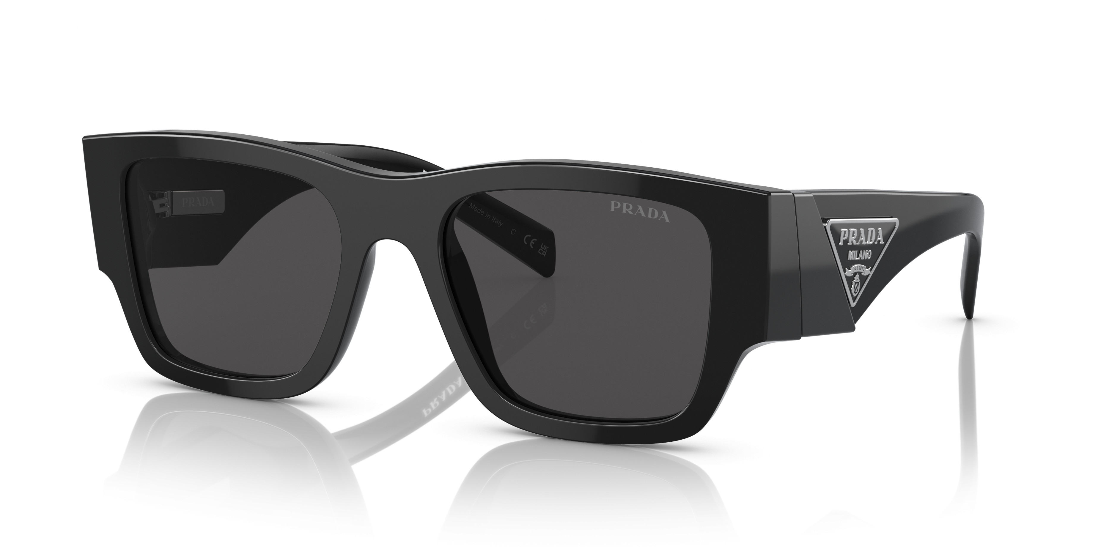 PRADA ブラックサングラス グレーレンズ PR 10ZS Sunglasses - Prada Authorized Retailer | coolframes.com