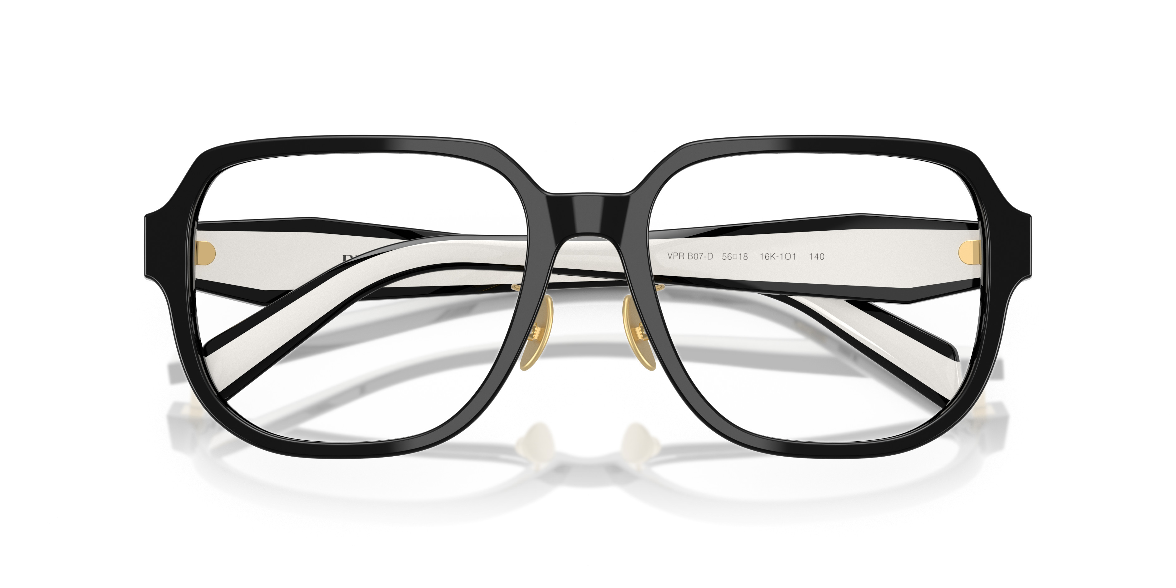 NEW Prada PR B07VD Black White Eyeglasses Frames PR B07VD Eyeglasses - Prada Authorized Retailer | coolframes  main image 2