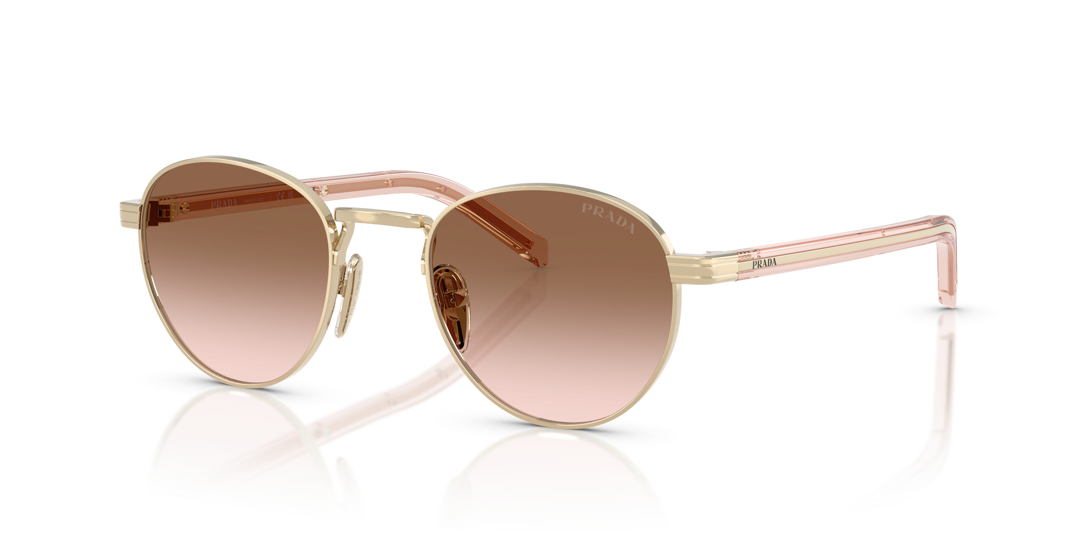 Prada Women Sunglasses Gold Grey Gradient Round PRB52S ZVN02C NEW AUTHENTIC 0PR_B52S__ZVN0A6__P21__shad__f  main image 2