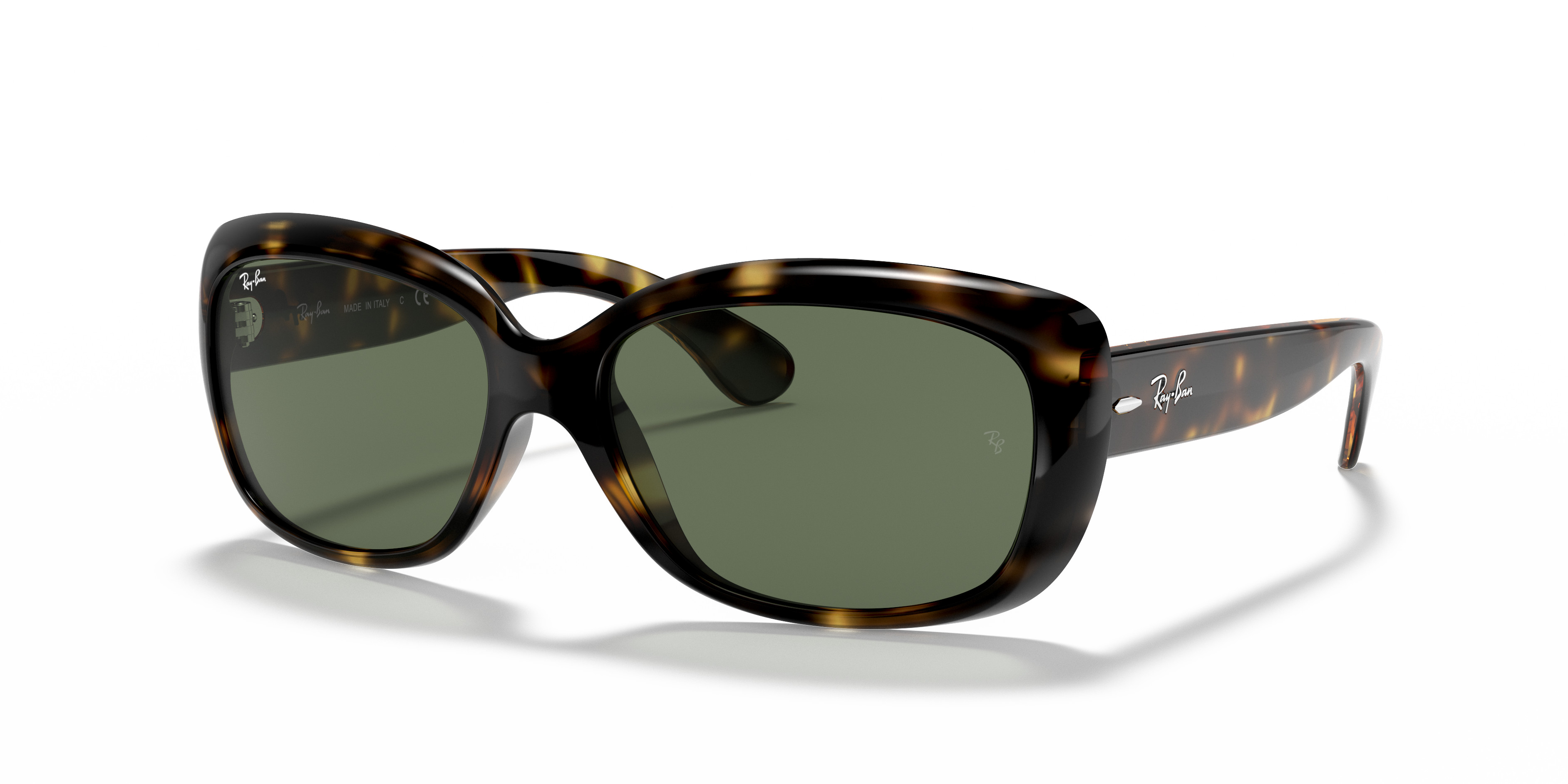 Ray-Ban Jackie Ohh RB4101 Tortoise Shell Sunglasses Made in Italy Frames RAY-BAN JACKIE OHH RB 4101 Tortoise WRAP SUNGLASSES ITALY 58  main image 2
