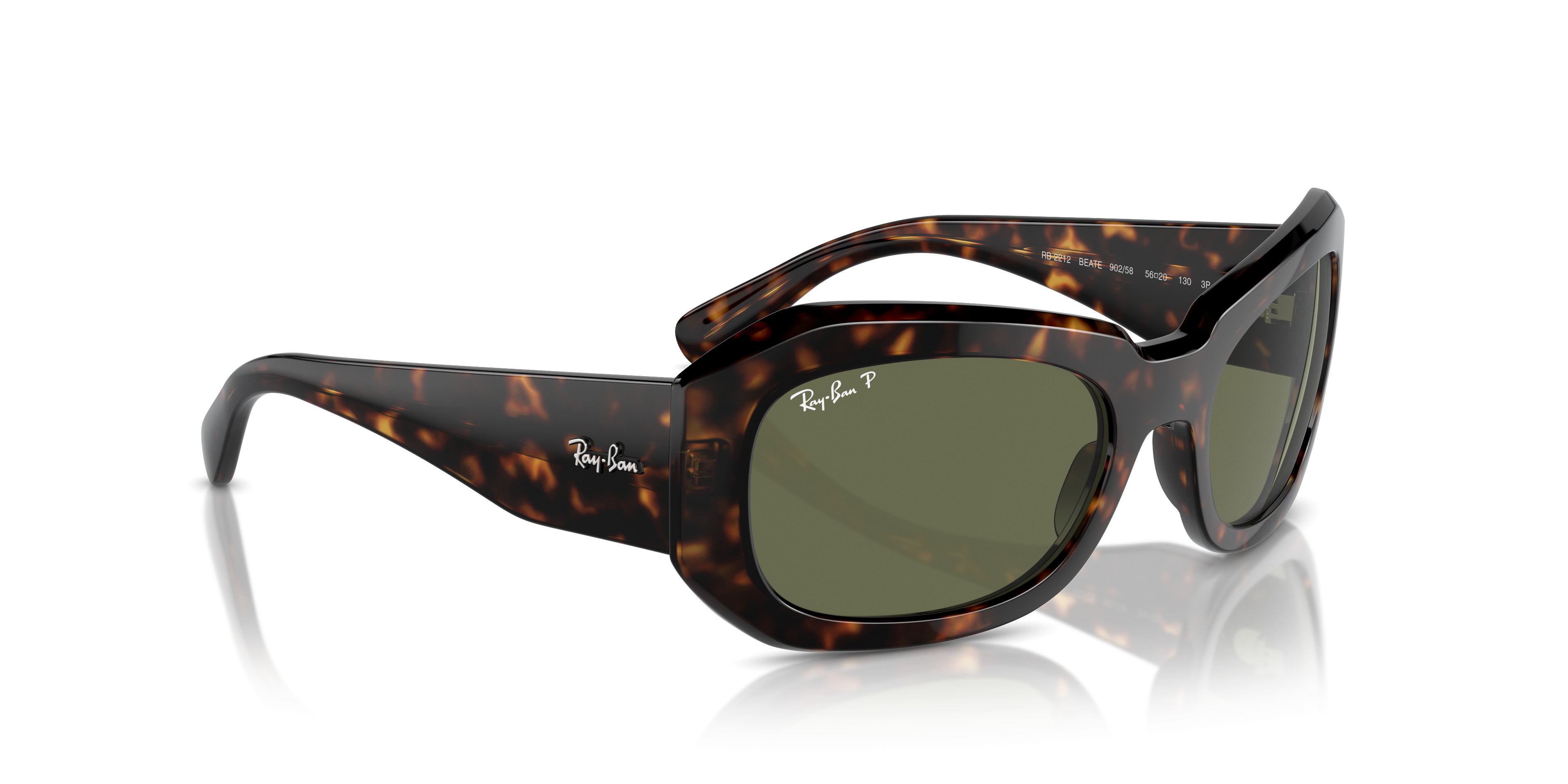 Ray-Ban Beate sunglasses Polarized RB2212 902/58 56-20 Amazon.com: Ray-Ban RB2212 Beate Rectangular Sunglasses  main image 2