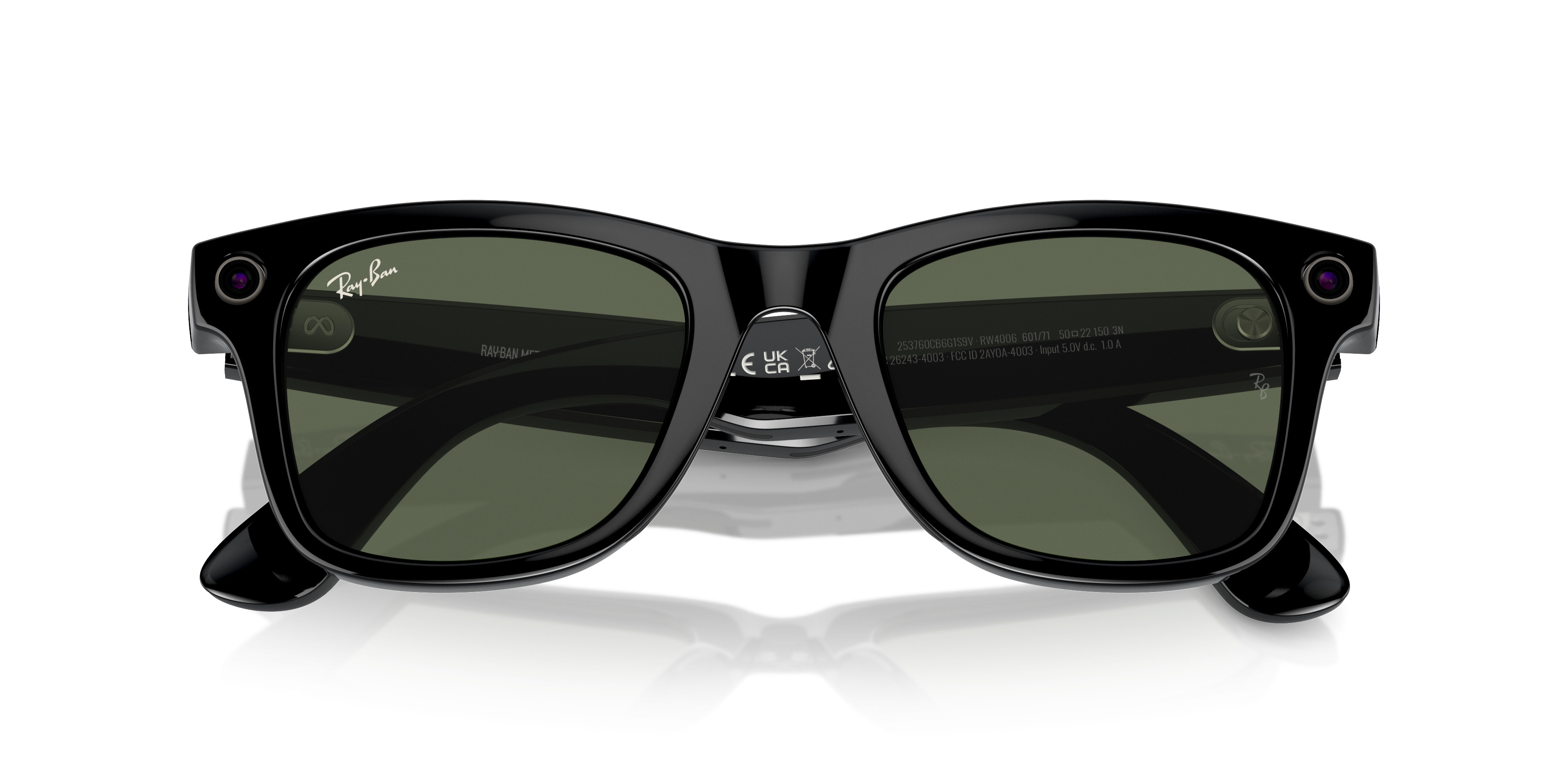 Ray-Ban Meta Wayfarer Smart Sunglasses RW4006 in Black/Green