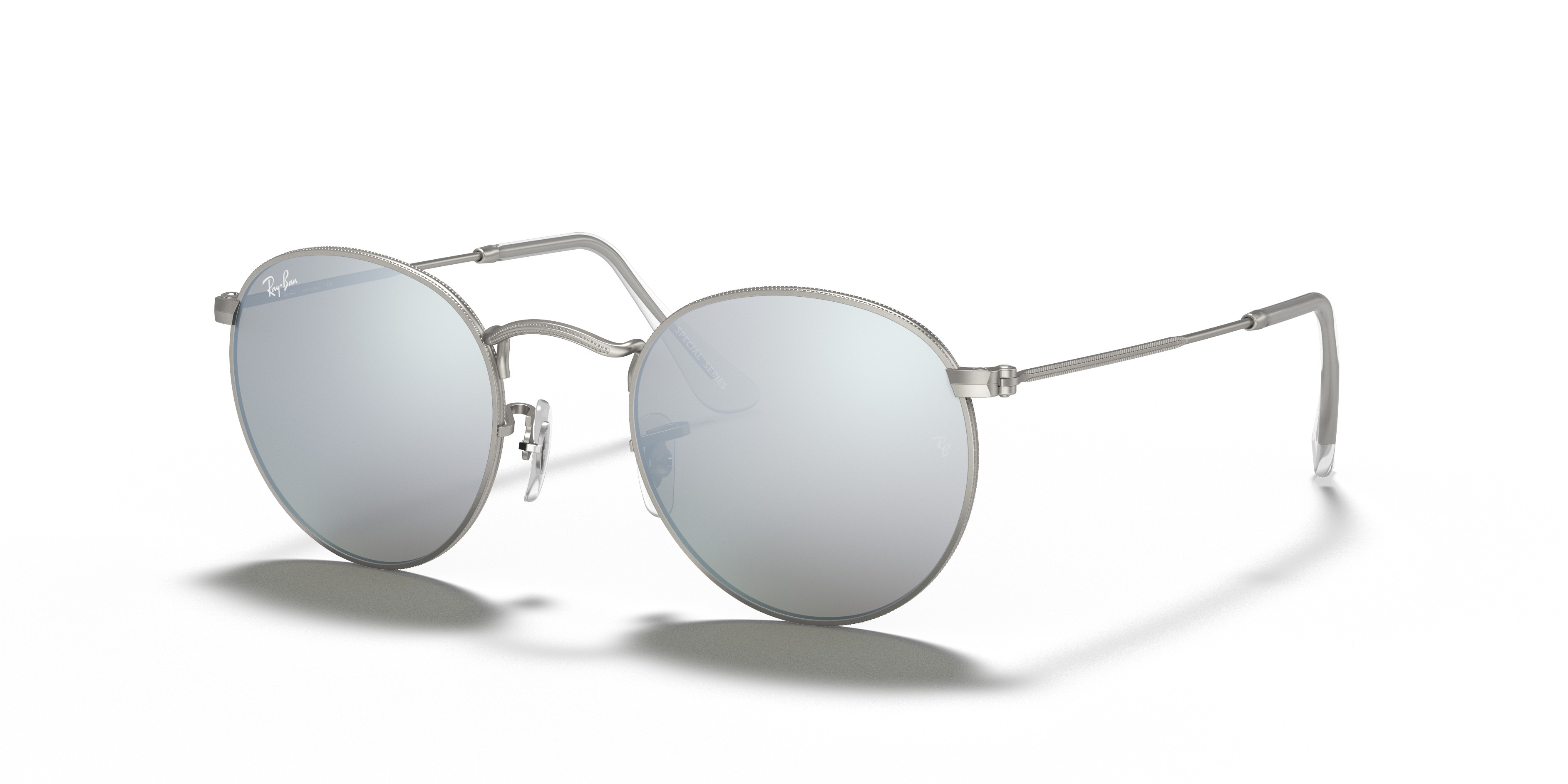 Ray-Ban Round Metal Sunglasses - Silver Frame with Dark Lenses Buy Ray-Ban RY1053 eyeglasses for kids at For Eyes main image 4