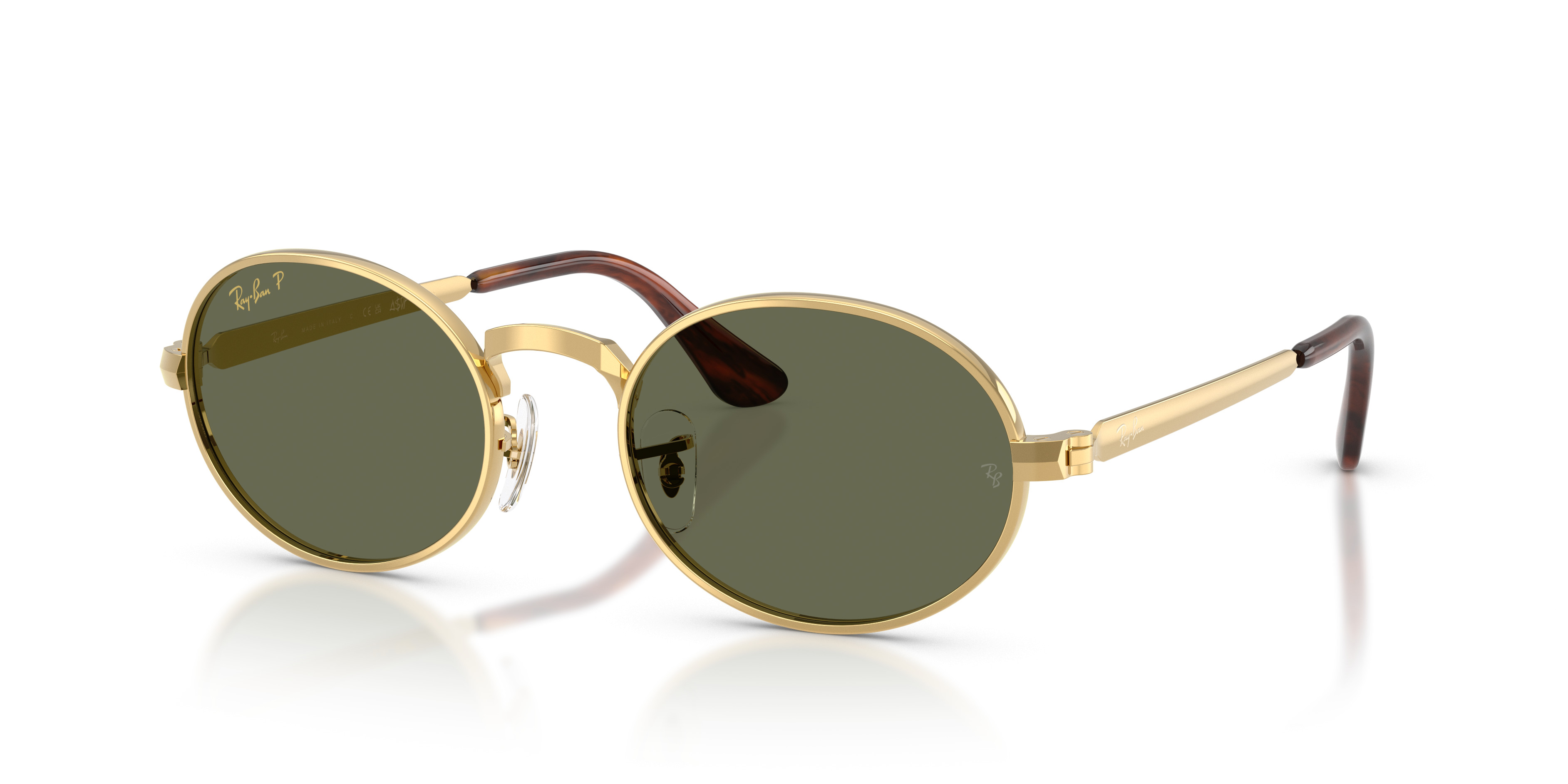Ray-Ban Gold Frame Sunglasses with Black Polarized Lenses Vintage Ray Ban Polarized Gold Aviator Sunglasses RB3025 001  main image 4