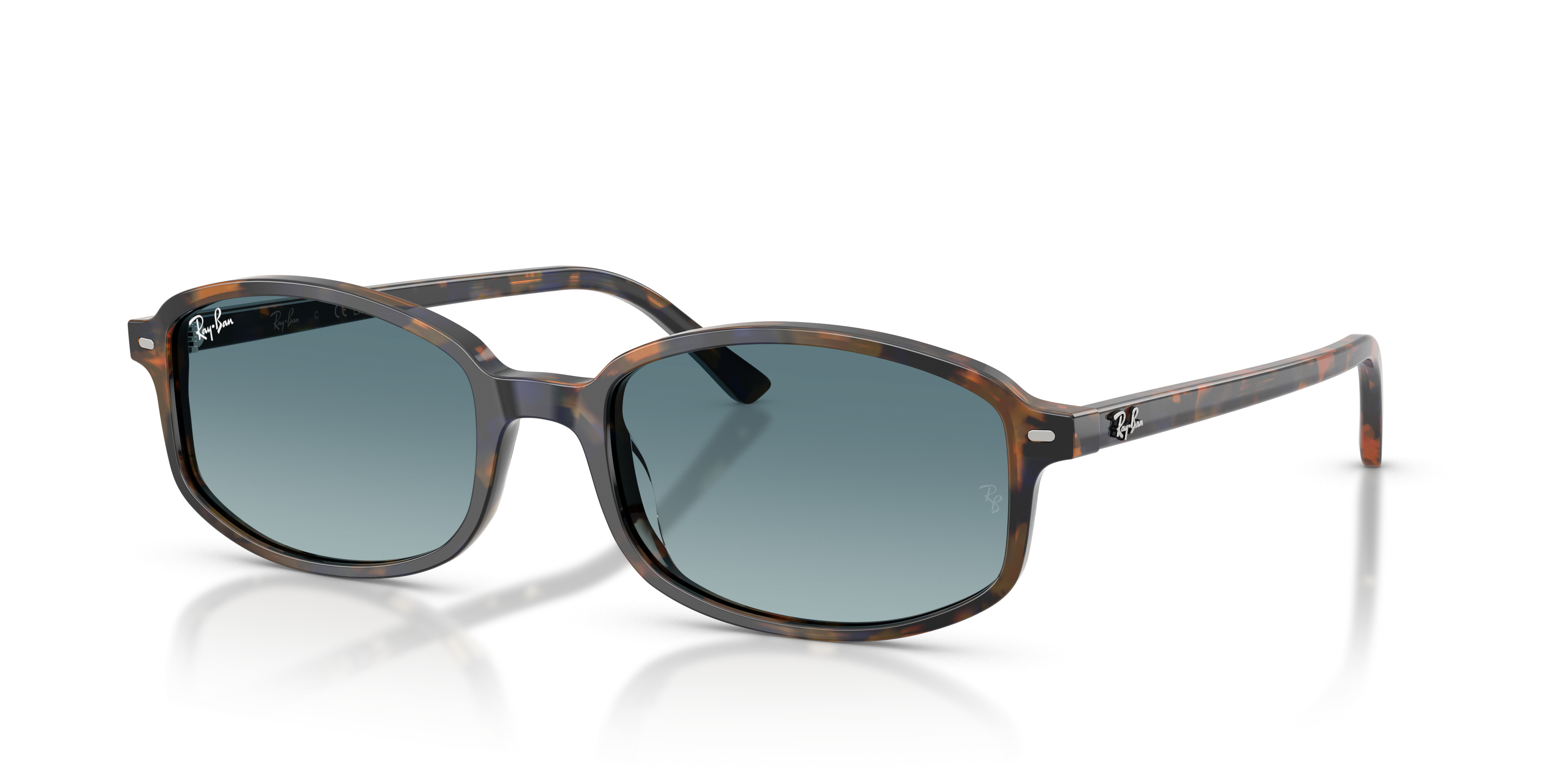 Ray-Ban Tortoise Frame Sunglasses with Blue Lenses Ray-Ban New Wayfarer Classic M (55 - 18) with Blue lenses  main image 4