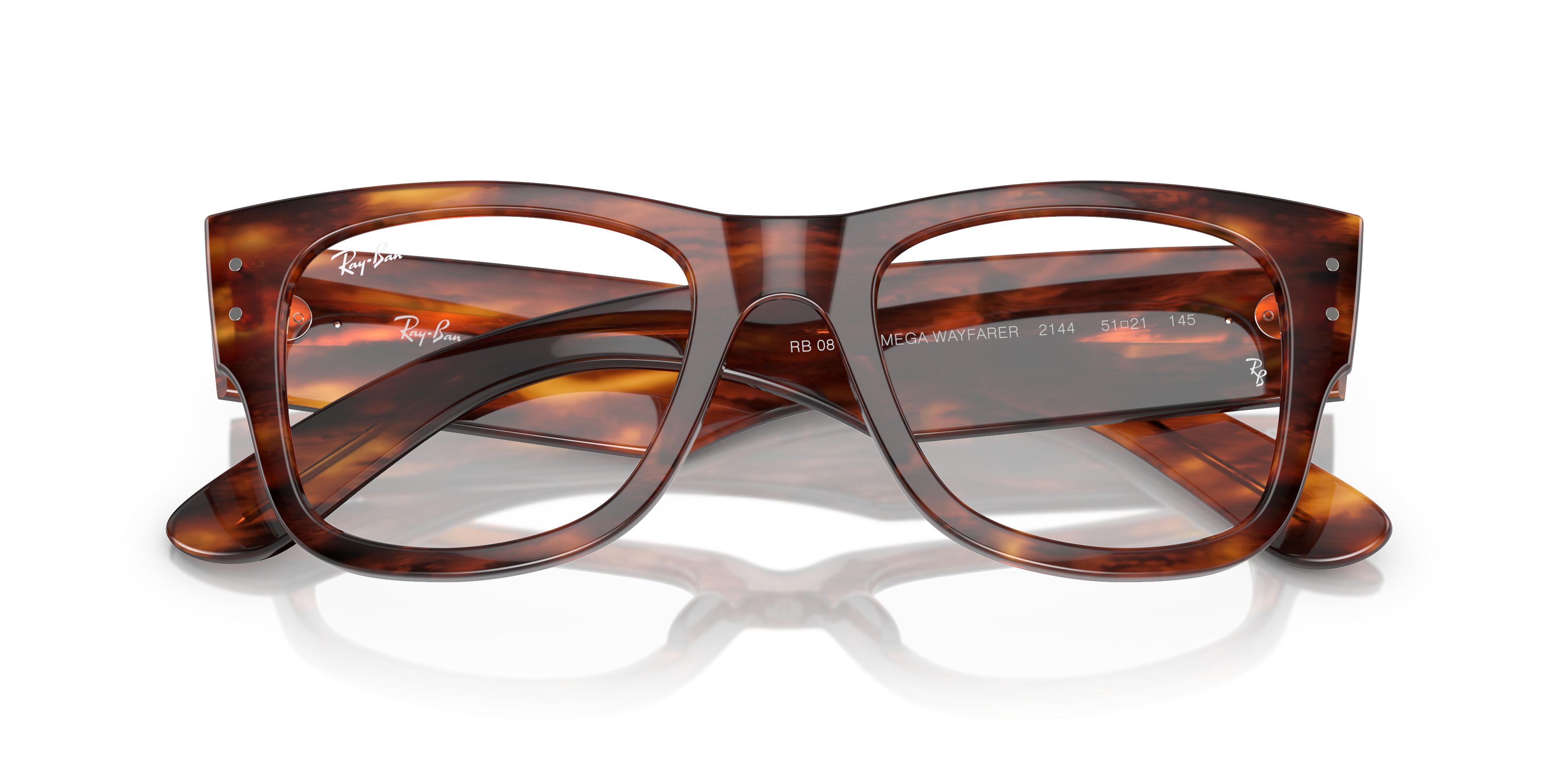 レイバン｜RayBan MEGA WAYFARER メガネフレーム RX0840 Ray-Ban RB0840V Mega Wayfarer Prescription Eyeglasses | SportRx